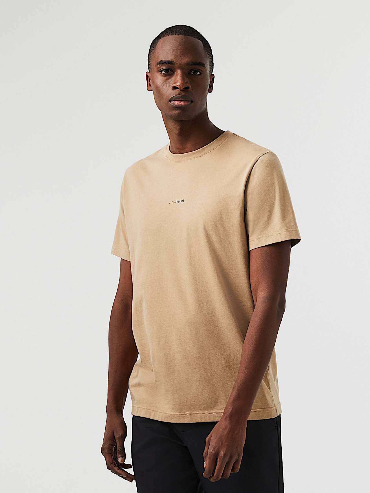 AlphaTauri | JANTA V1.Y7.02 | T-shirt en coton à imprimé marbré in Brun / Beige for Homme