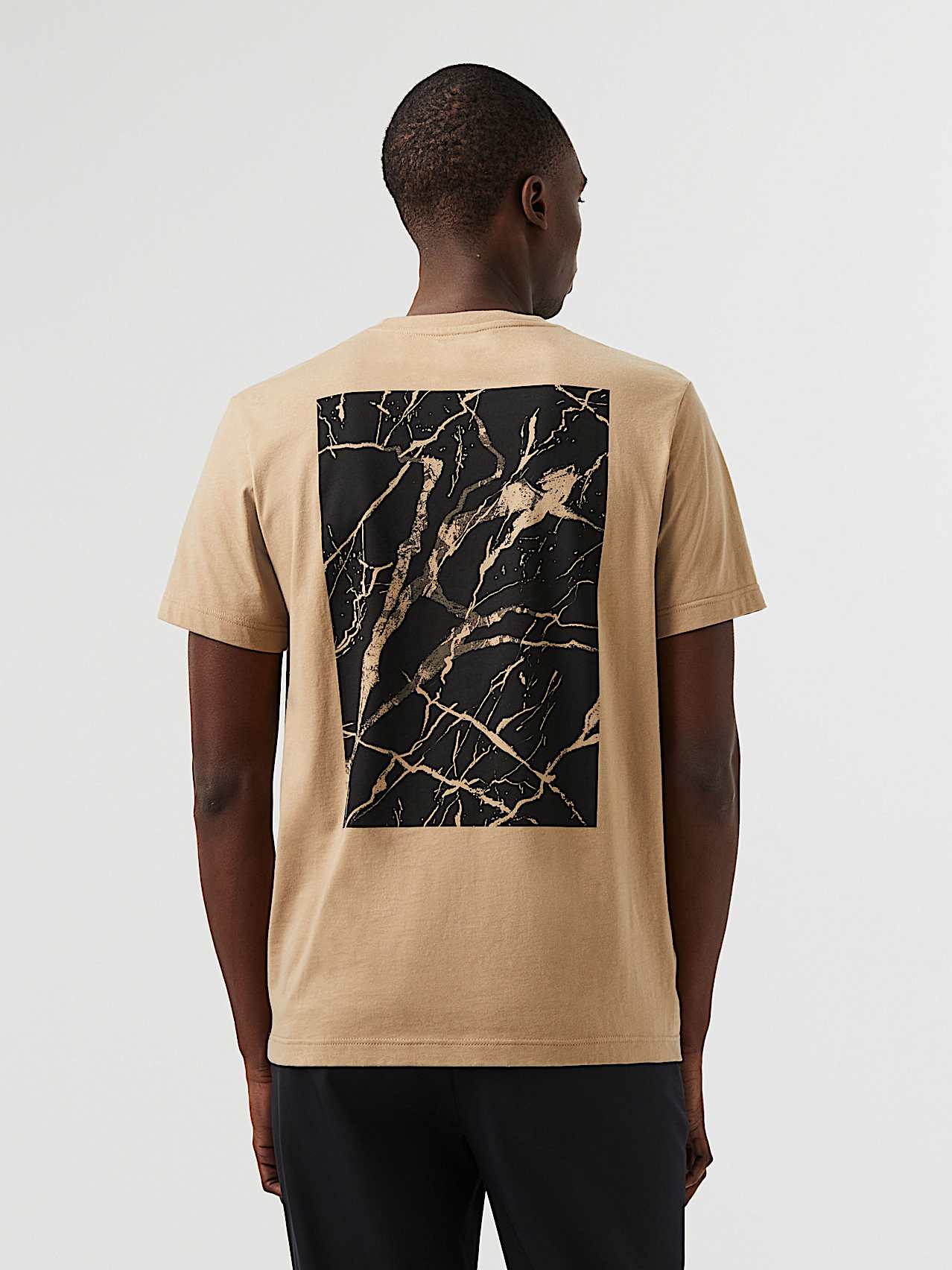 AlphaTauri | JANTA V1.Y7.02 | T-shirt en coton à imprimé marbré in Brun / Beige for Homme