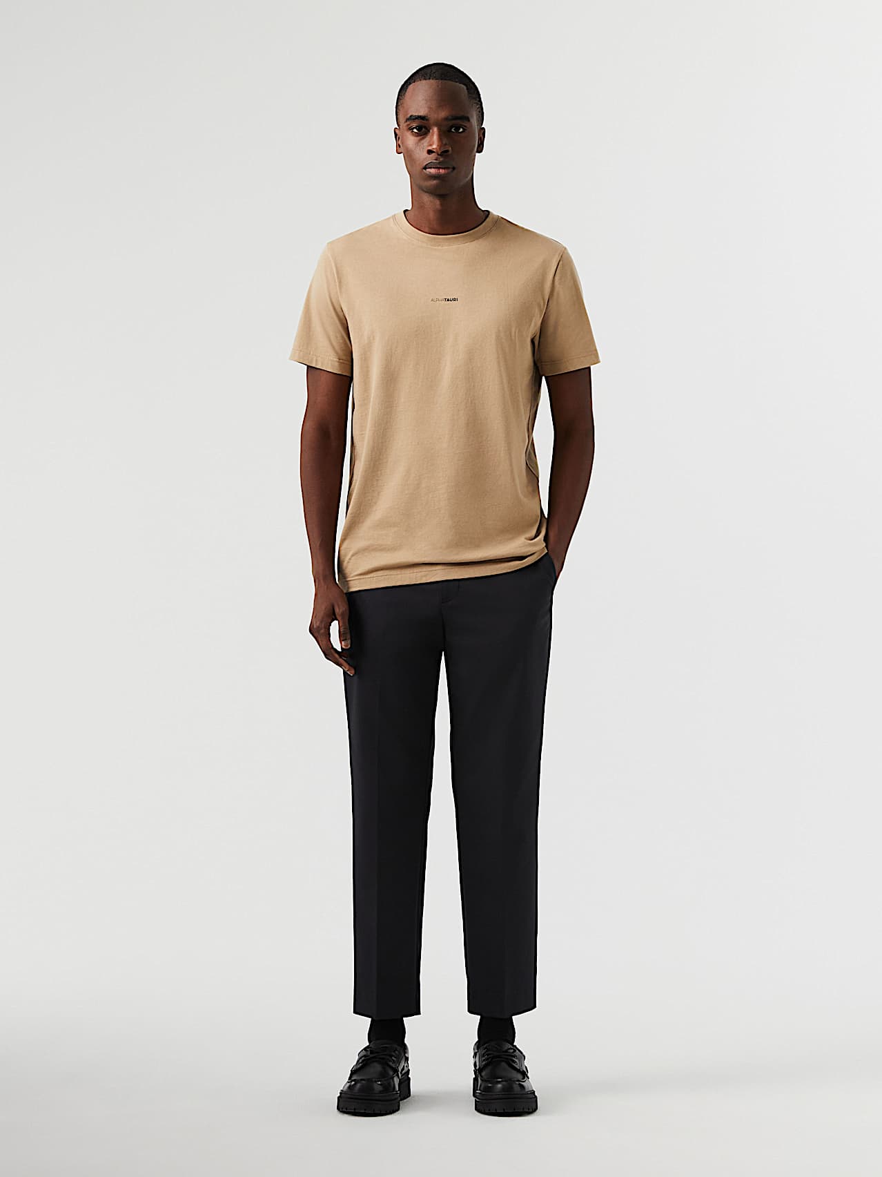 AlphaTauri | JANTA V1.Y7.02 | T-shirt en coton à imprimé marbré in Brun / Beige for Homme