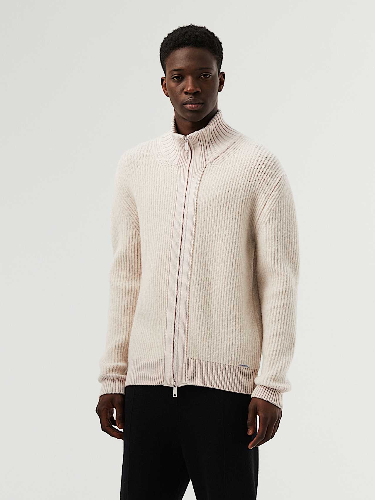 AlphaTauri | FAAMO V2.Y7.02 | Grobstrickjacke aus Merinowolle in Kreideweiß für Herren
