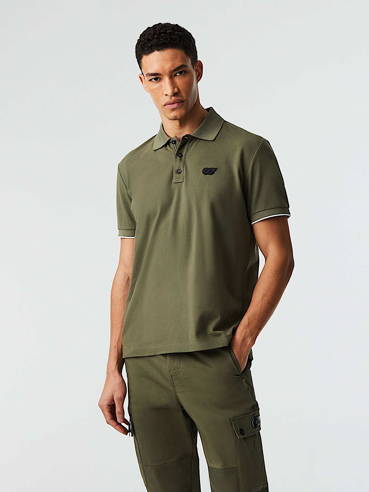AlphaTauri | JUNX V1.Y8.01 | Polo en piqué in Olive for Homme