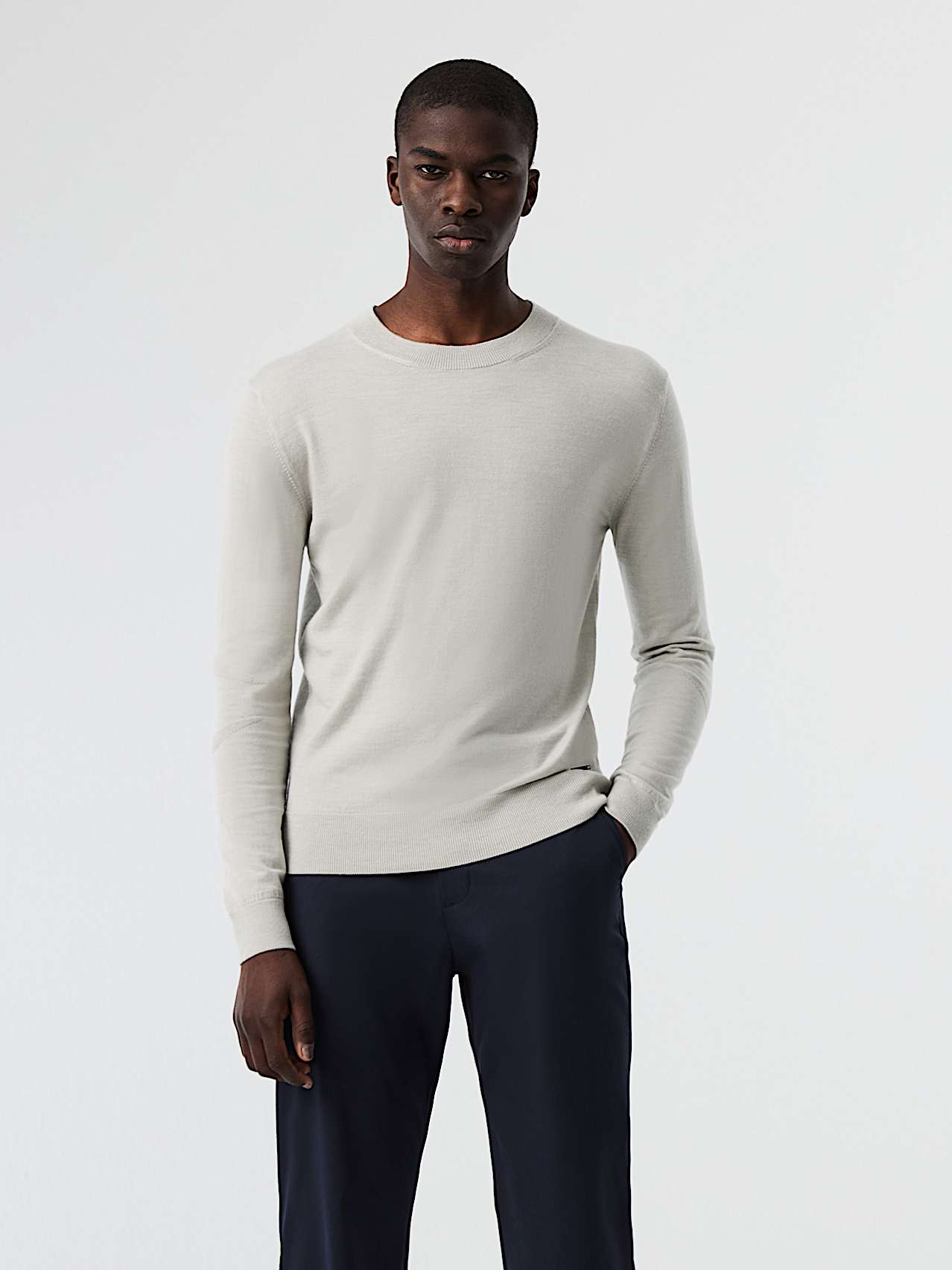 AlphaTauri | FUZZO V2.Y8.02 | Jersey de cuello redondo de punto 3D sin costuras in Gris Claro for Hombre