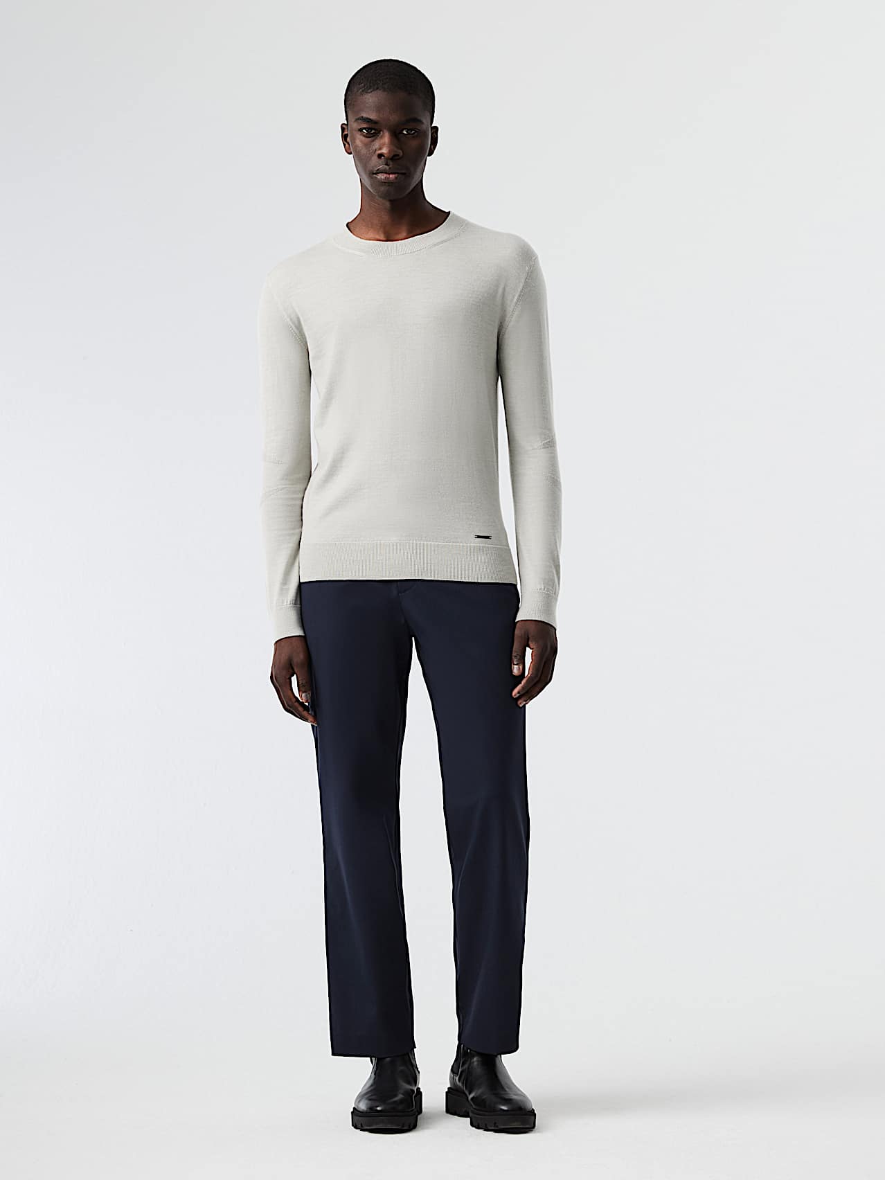 AlphaTauri | FUZZO V2.Y8.02 | Sweat-shirt ras du cou en maille 3D sans couture in Gris Clair for Homme