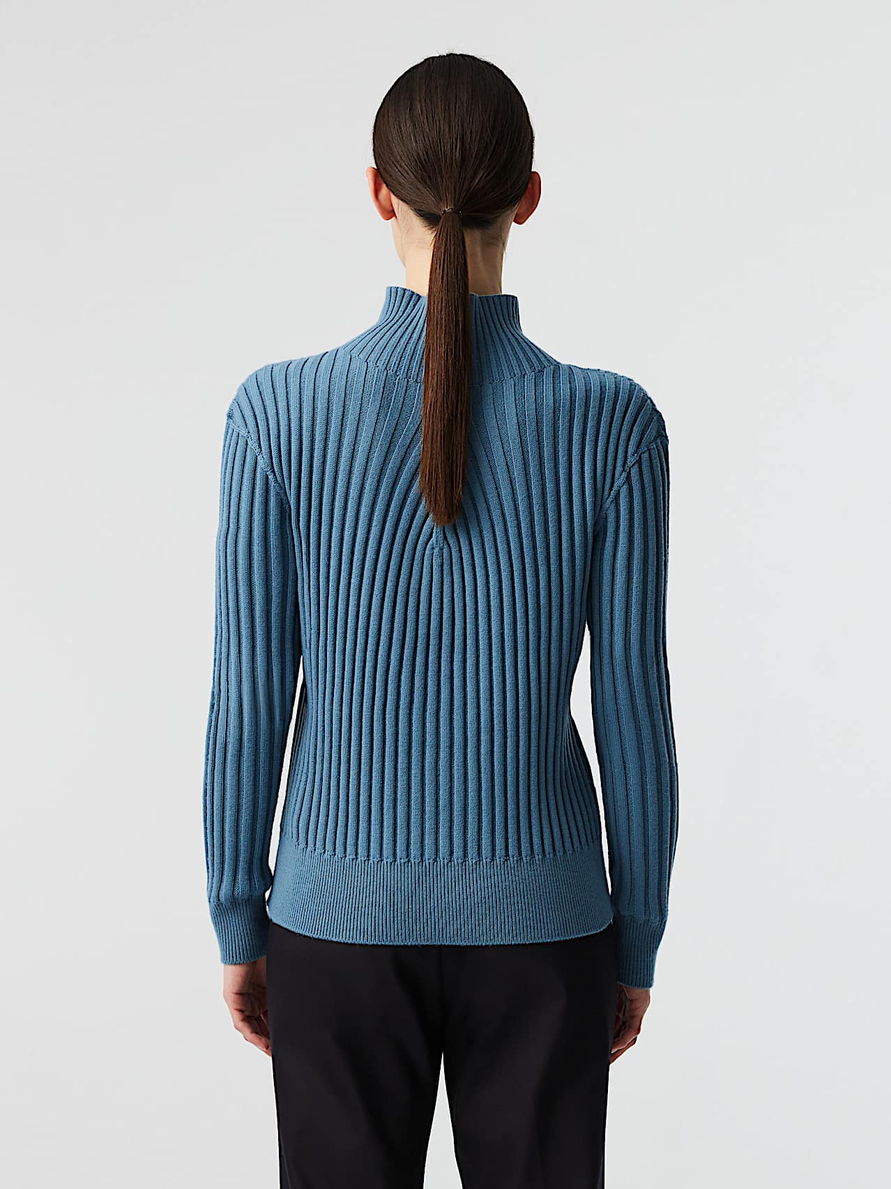 AlphaTauri | FORAS V1.Y8.02 | Jersey de cuello alto de punto 3D sin costuras in Azul / Gris for Mujer