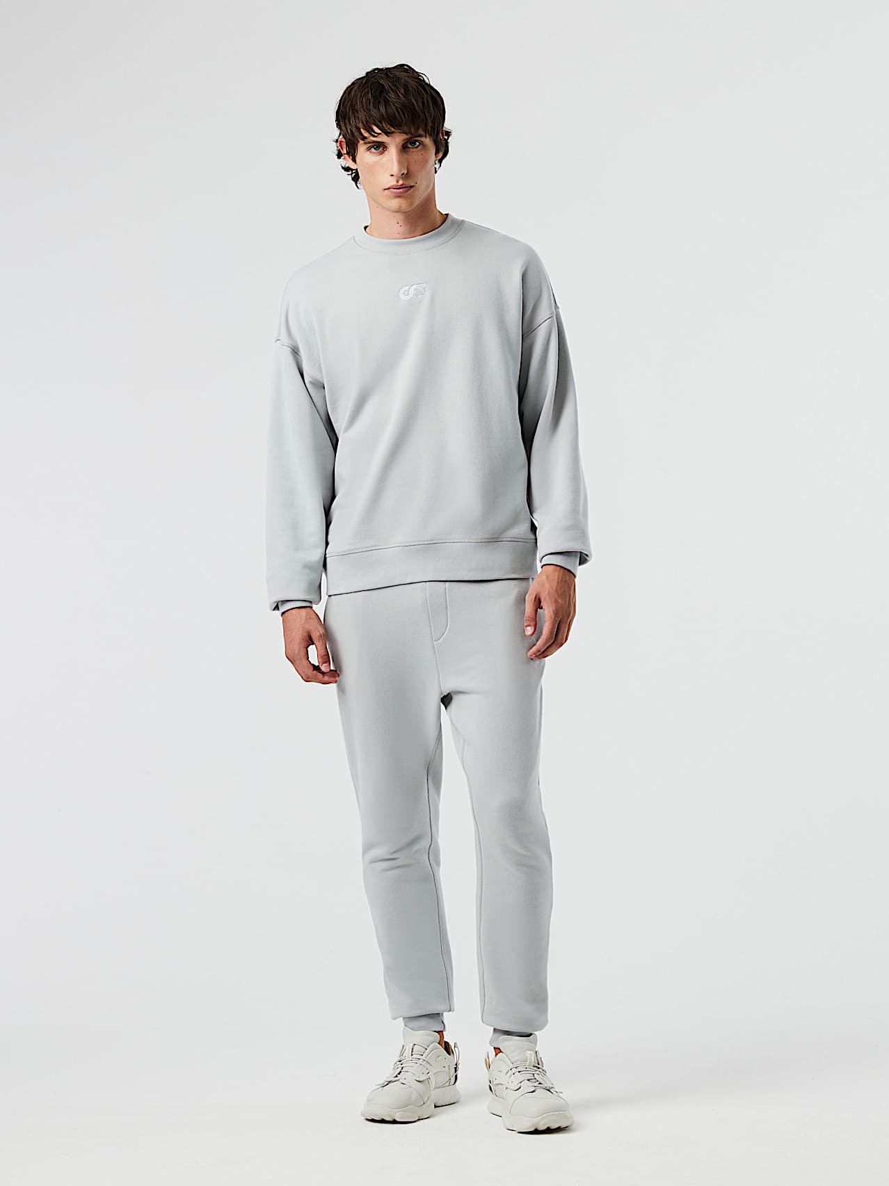 AlphaTauri | SEOVE V3.Y8.01 | Sudadera ancha de algodón in Azul / Gris for Hombre