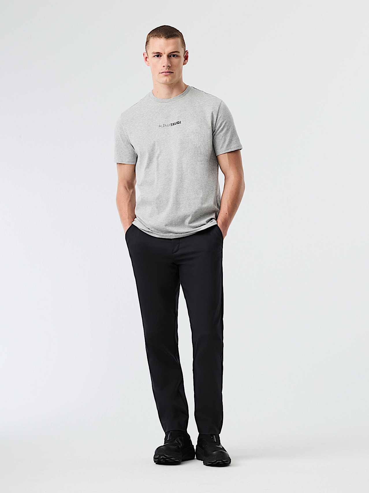 AlphaTauri | JOTTO V1.Y8.02 | T-shirt in cotone con logo esclusivo in Grigio Melange for Uomo