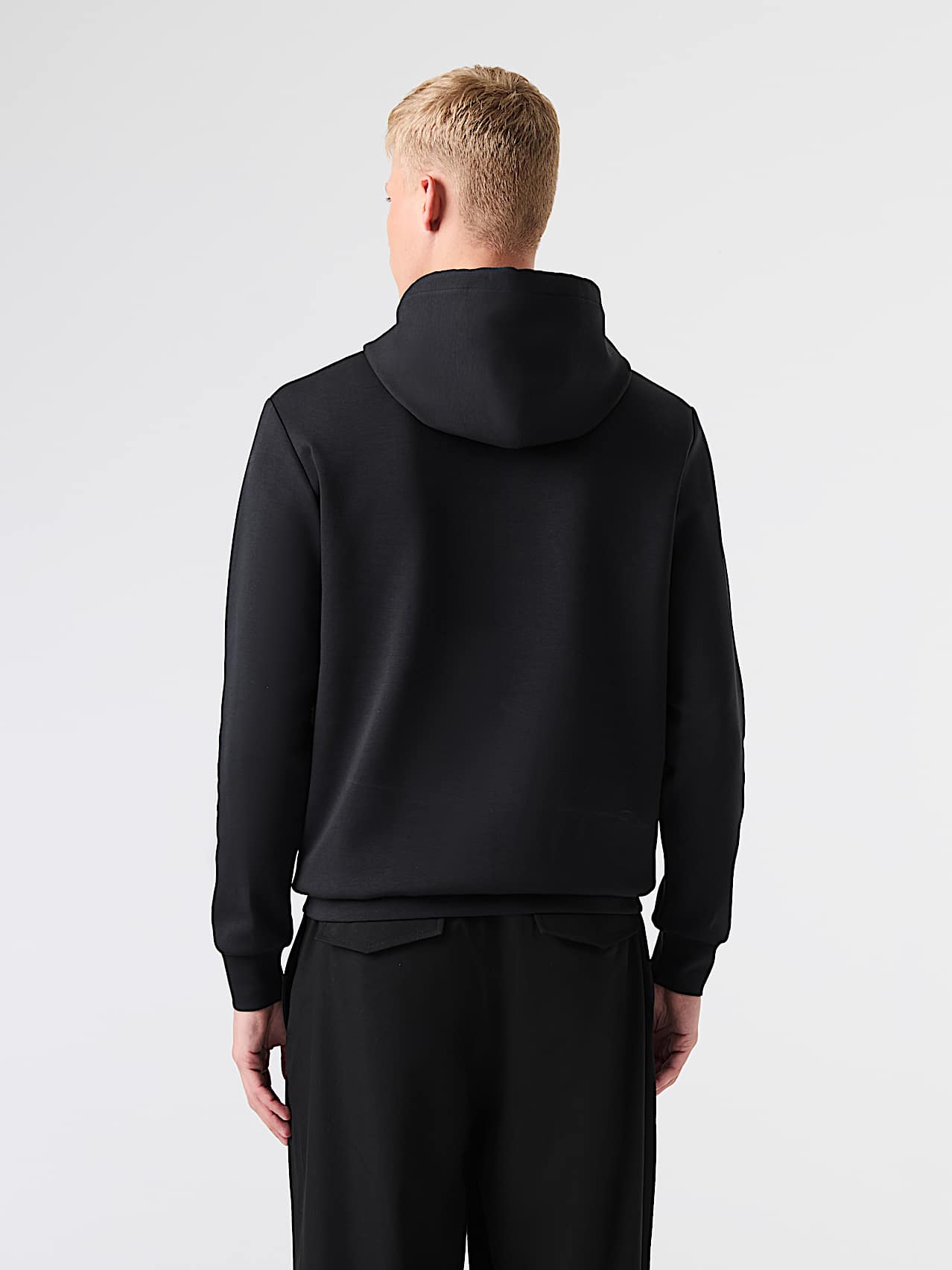 AlphaTauri | SKY V1.Y9.02 | Interlock-Hoodie im Relaxed Fit in Black für Herren