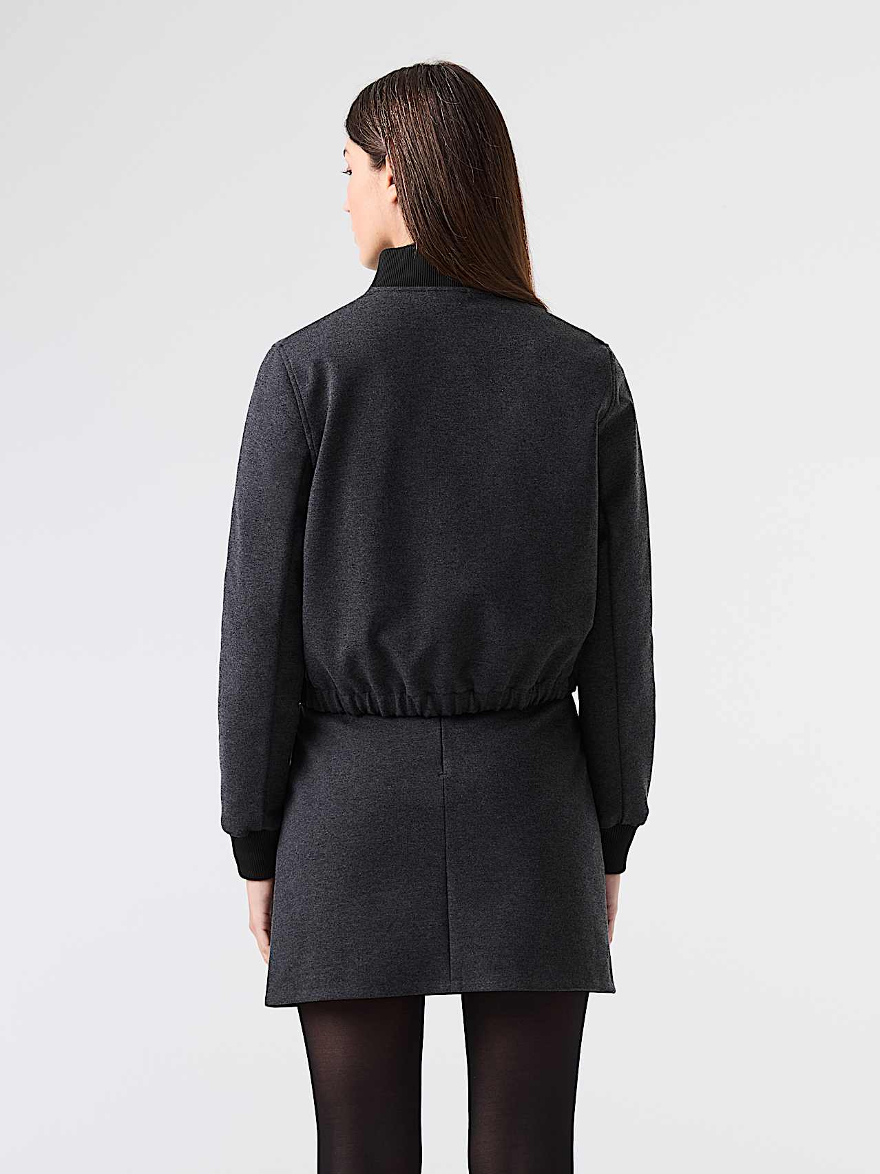 AlphaTauri | OAK V1.Y9.02 | Veste d’aviateur en coton mélangé in Dark Grey Melange for Femme