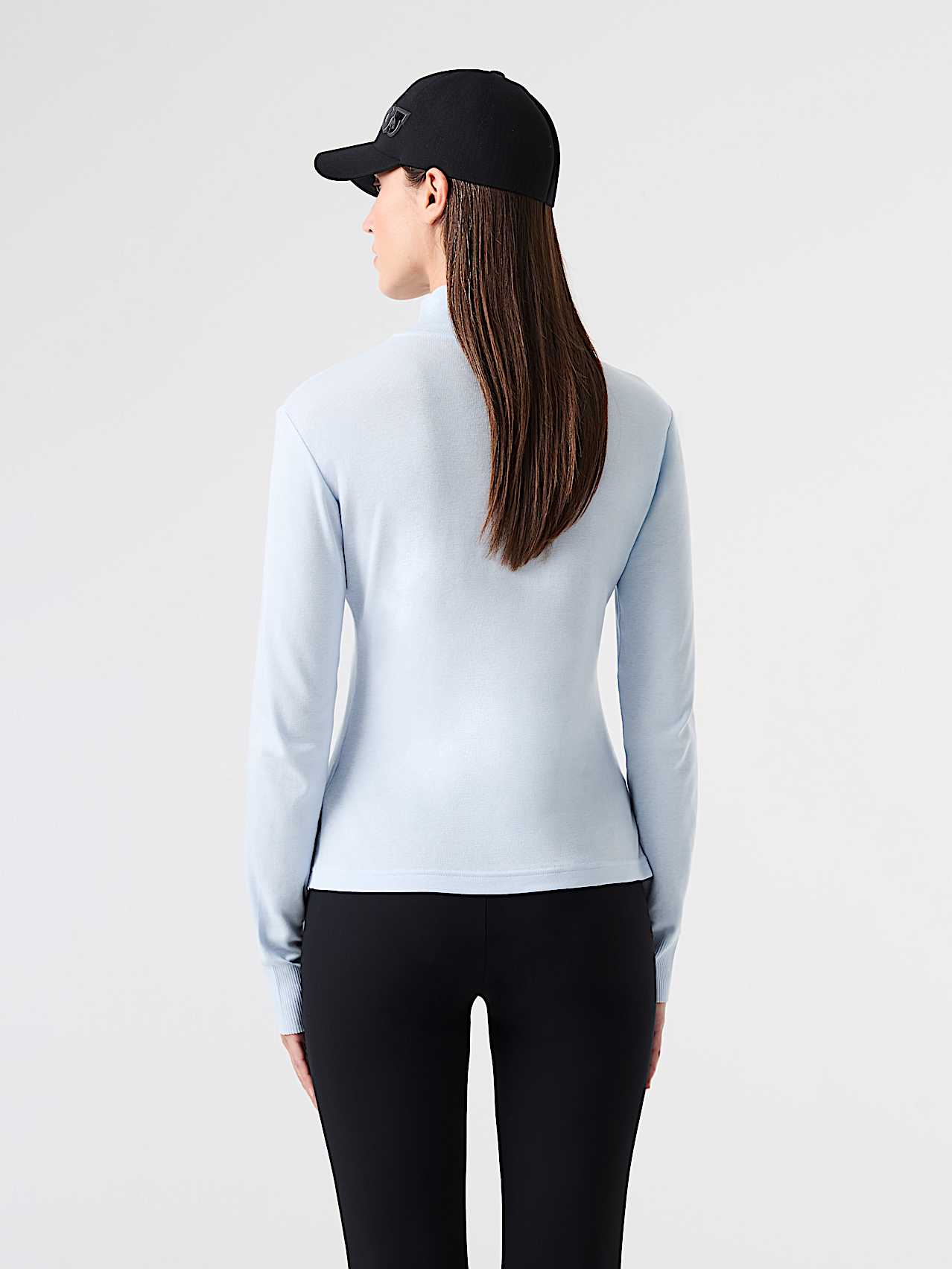 AlphaTauri | SUE V1.Y9.02 | Langarmshirt mit Rollkragen im Slim Fit in Sky Blue für Damen