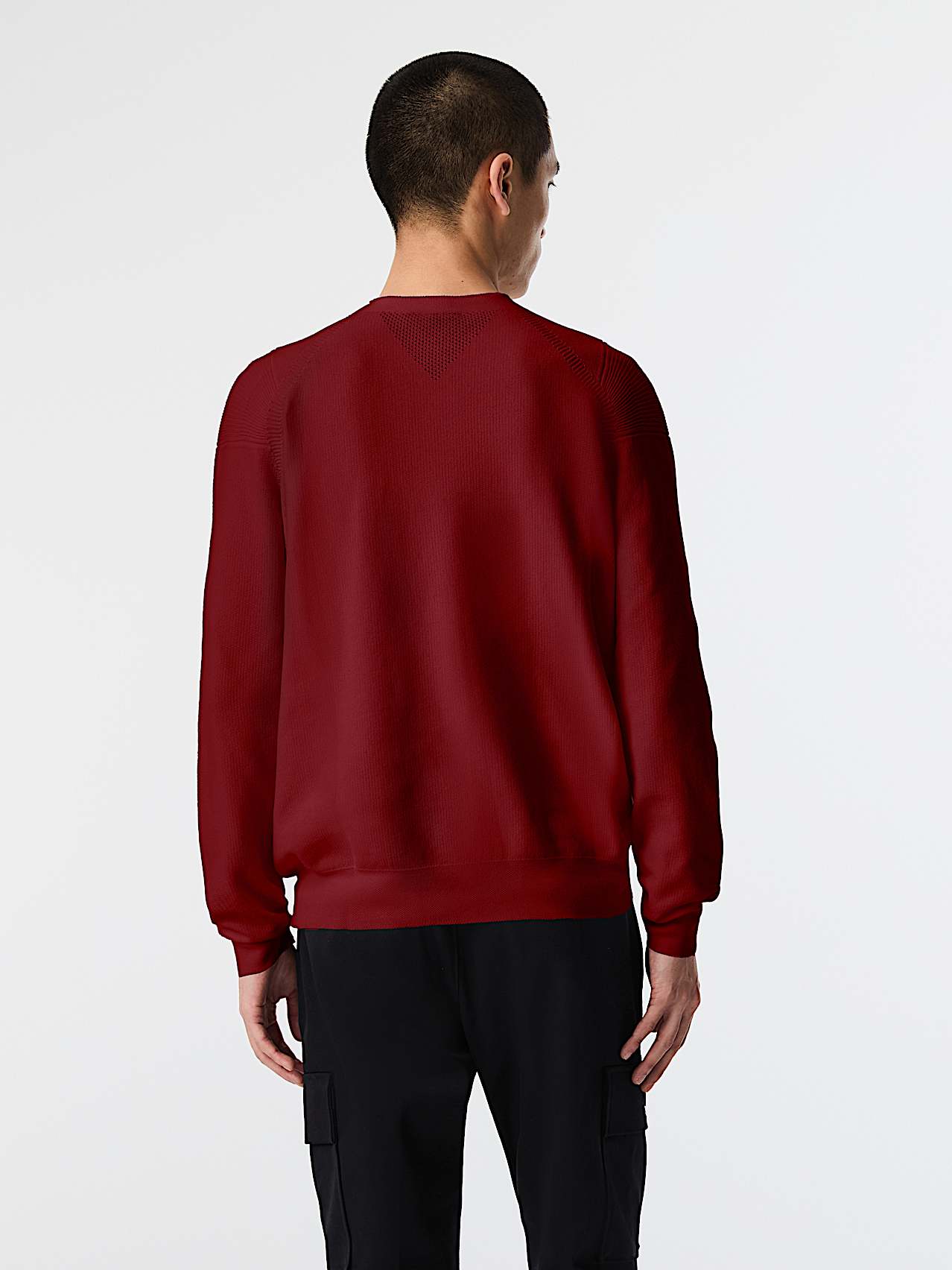 AlphaTauri | FOSOP V4.Y8.02 | Rundhalspullover aus nahtlosem 3D-Funktionsstrick in Dark Berry für Herren