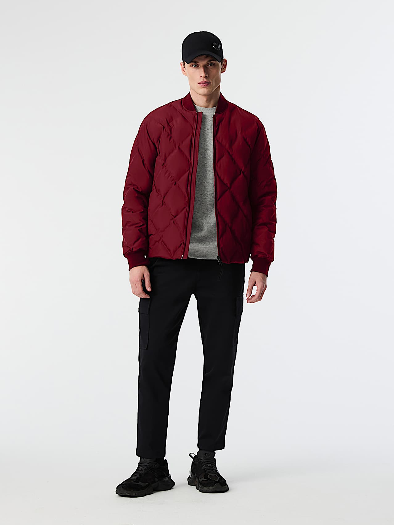 AlphaTauri | OCTAL V1.Y9.02 | Giacca bomber trapuntata Primaloft® in Dark Berry for Uomo