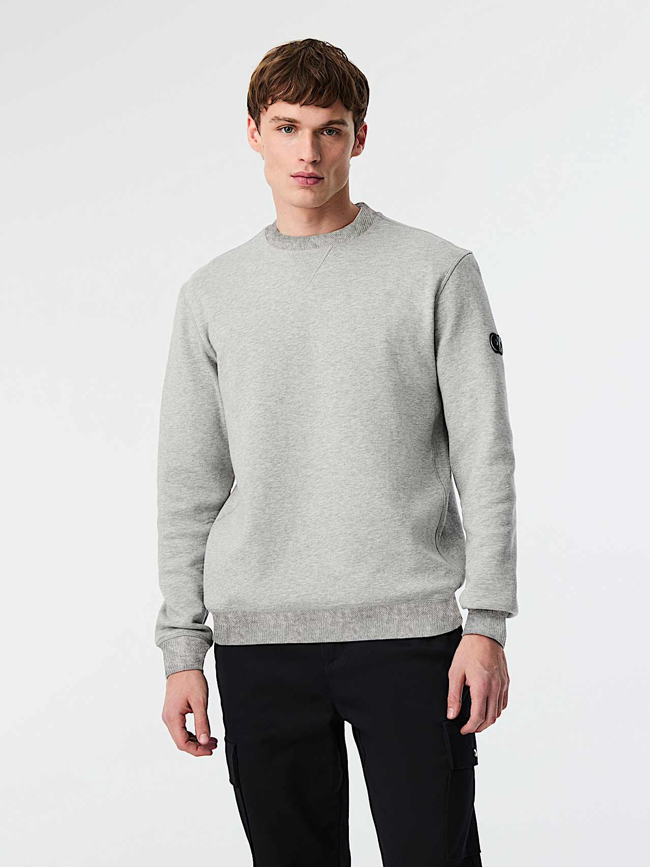 AlphaTauri | SEFAR V1.Y9.02 | Sweat-shirt col ras du cou coupe décontractée in Heather Grey for Homme