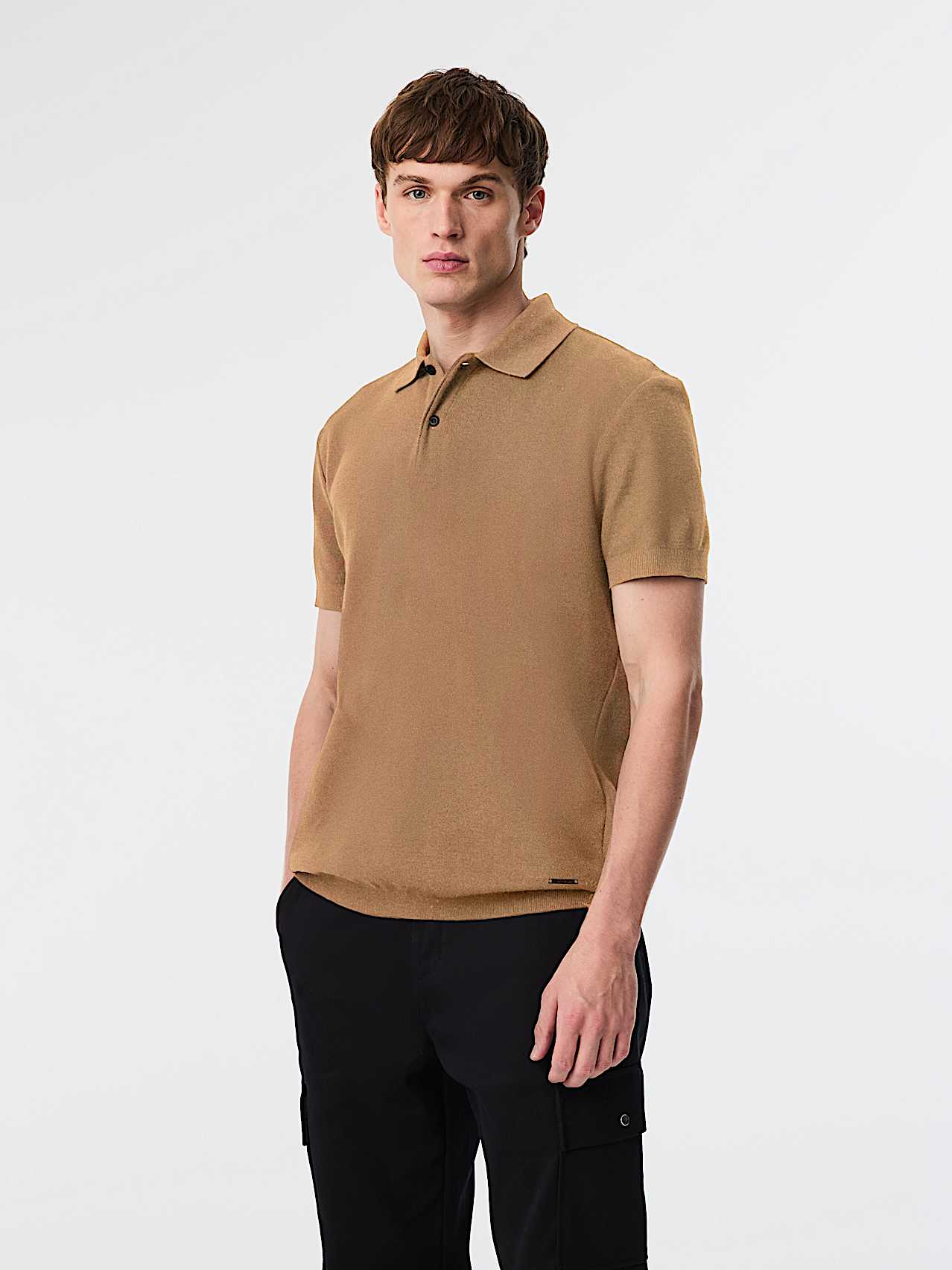AlphaTauri | JEMMA V1.Y9.02 | Polo in piqué in Camel for Uomo