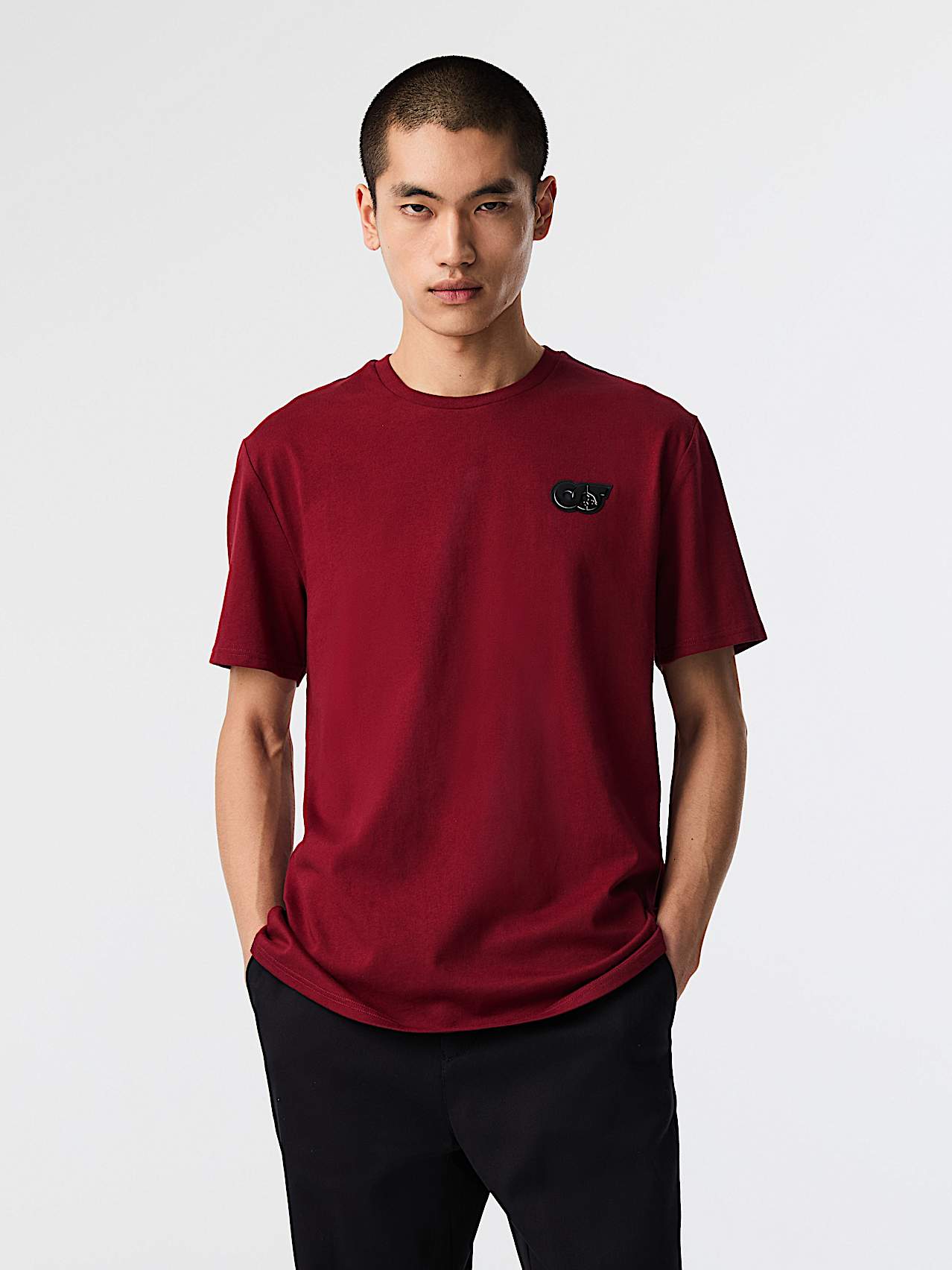 AlphaTauri | JOTTA V2.Y9.02 | T-shirt con logo in cotone biologico in Dark Berry for Uomo