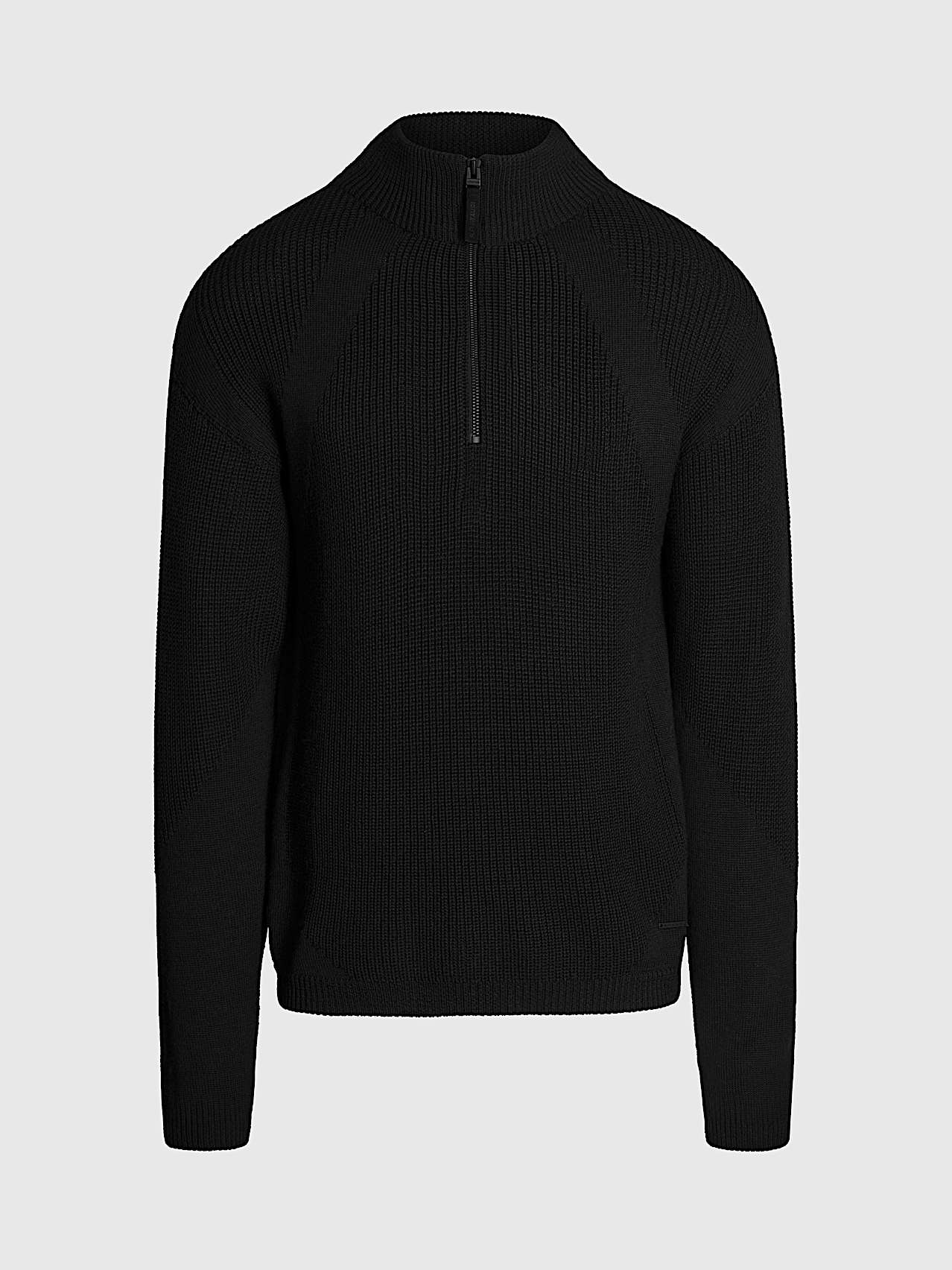 AlphaTauri | FLINT V1.Y9.02 | Jersey de punto 3D sin costuras con media cremallera in Black for Hombre