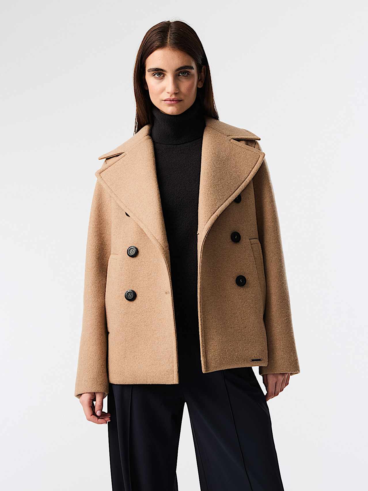 AlphaTauri | OZURE V1.Y9.02 | Veste caban en laine collée in Camel for Femme