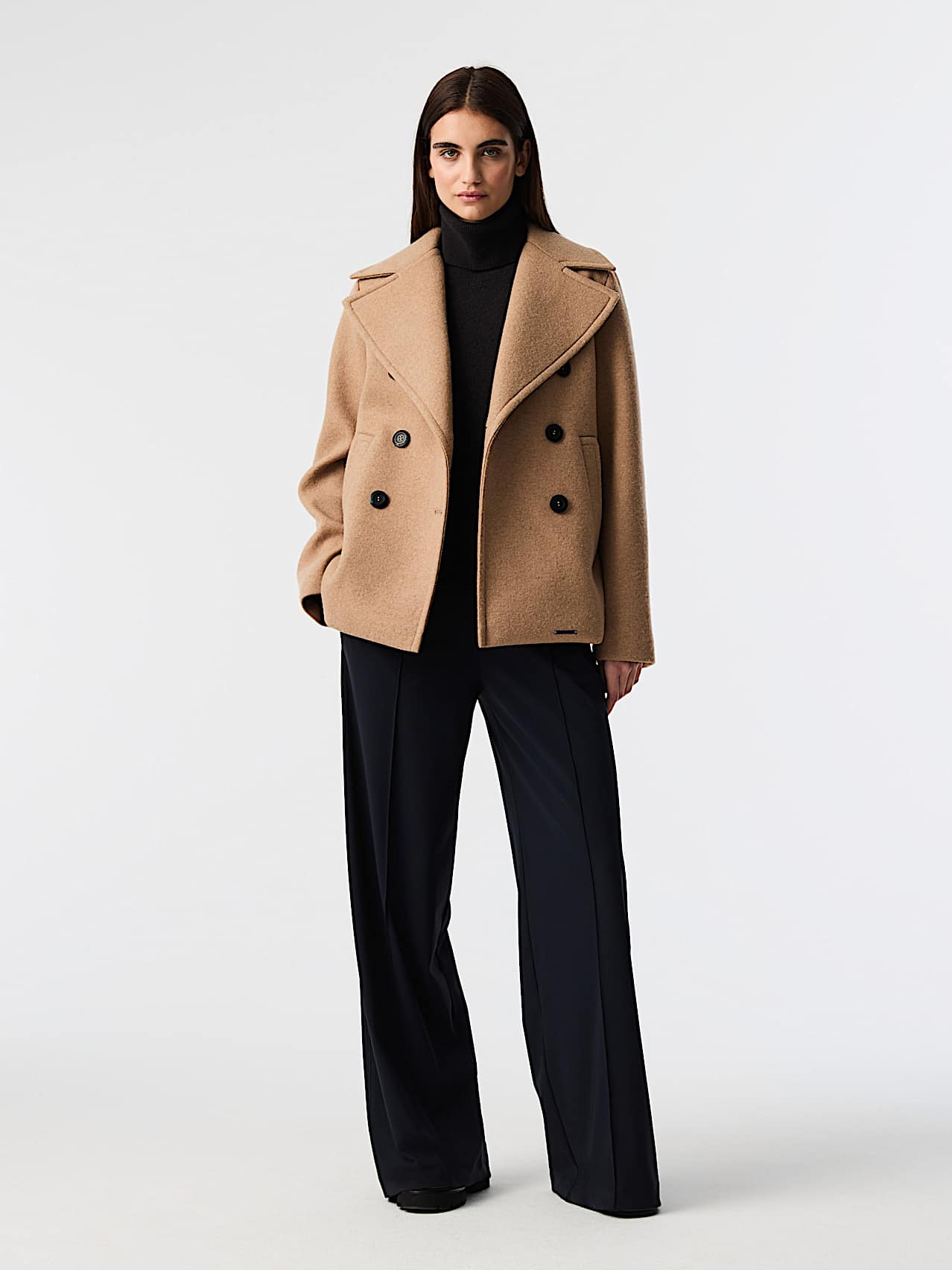 AlphaTauri | OZURE V1.Y9.02 | Veste caban en laine collée in Camel for Femme