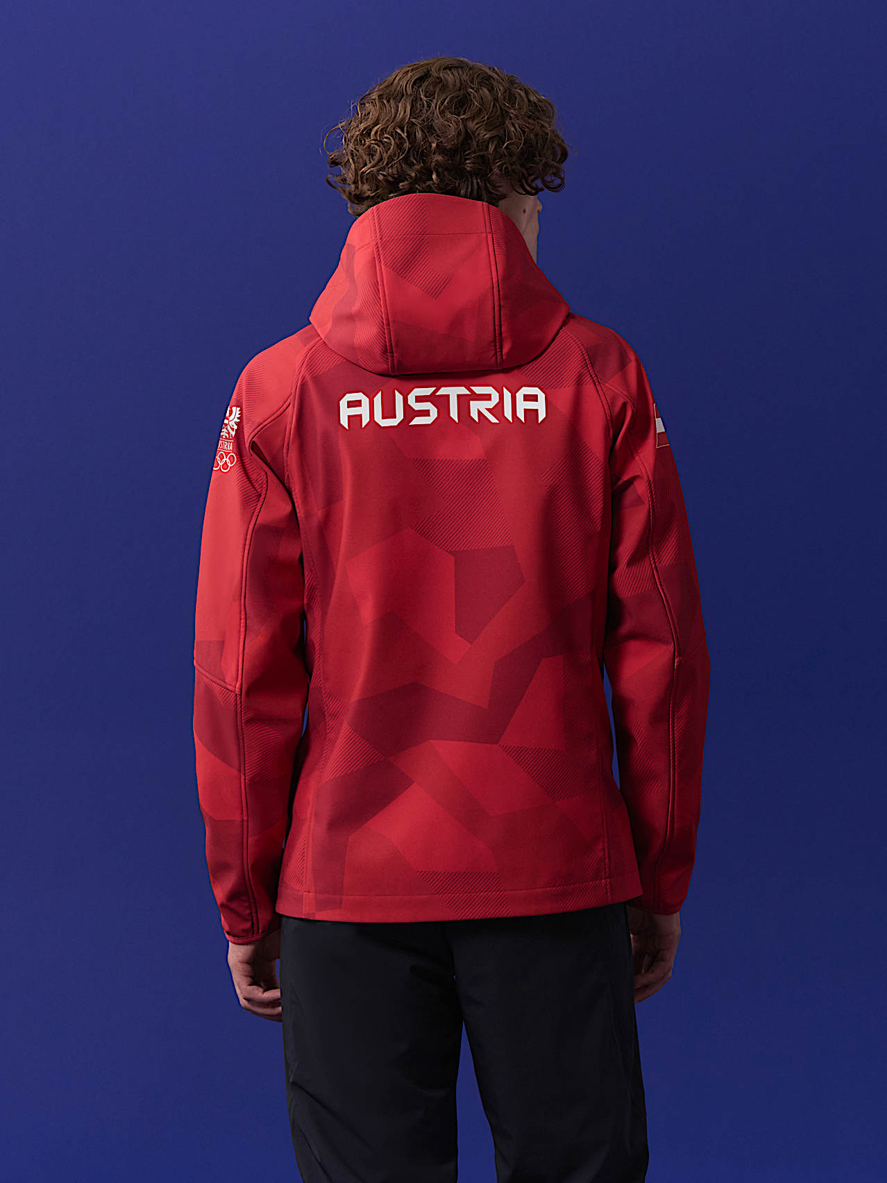 AlphaTauri | Veste Softshell pour homme | Collection Olympic Team Austria in Red for Homme