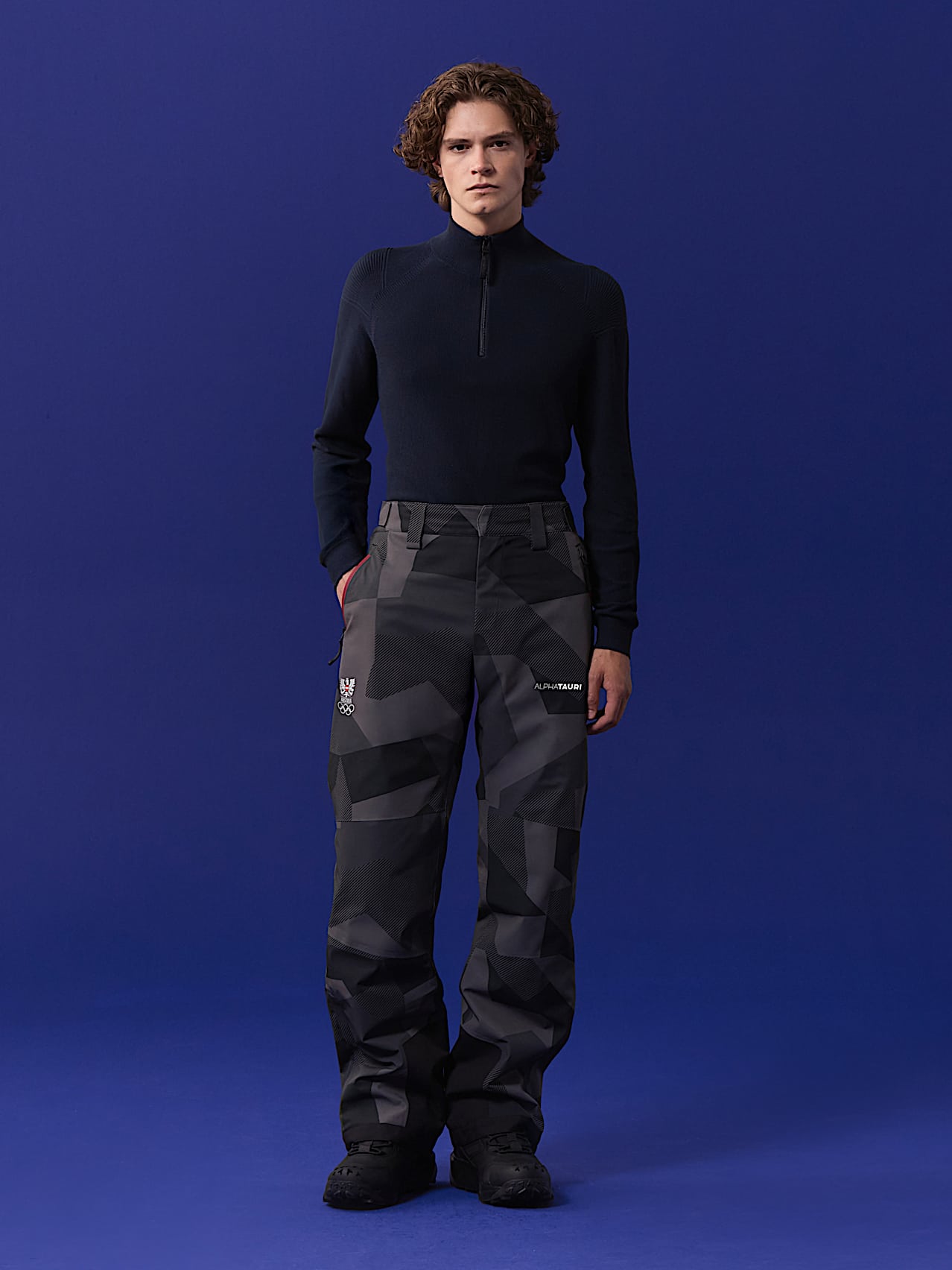 AlphaTauri | Pantaloni da sci da uomo | Collezione Olympic Team Austria in Black for Uomo