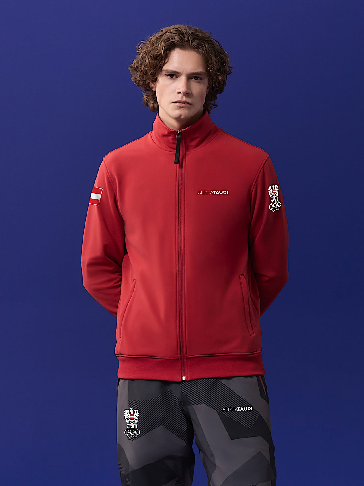 AlphaTauri | Giacca in pile squadra olimpica austriaca in Red for Unisex