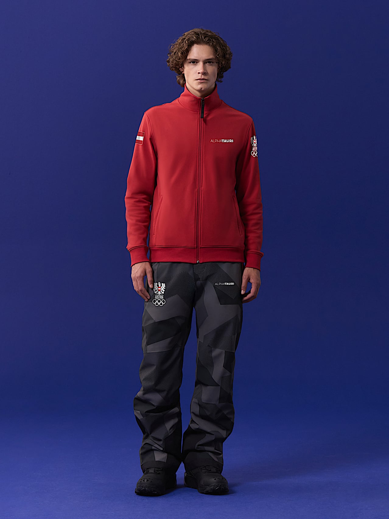 AlphaTauri | Giacca in pile squadra olimpica austriaca in Red for Unisex