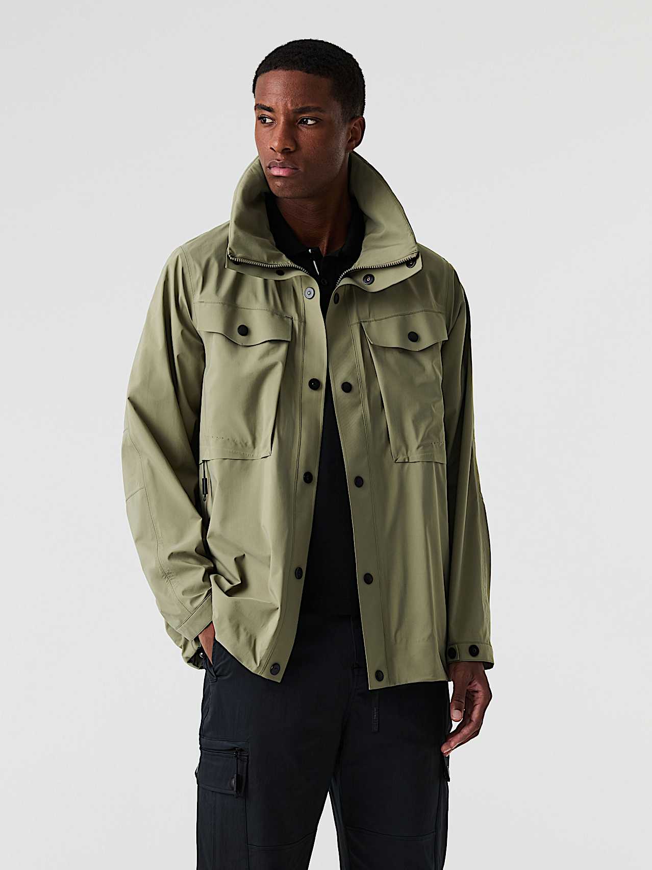 AlphaTauri | OLIGH V1.Y9.01 | Waterproof Lightweight Jacket in Olive Green for Men