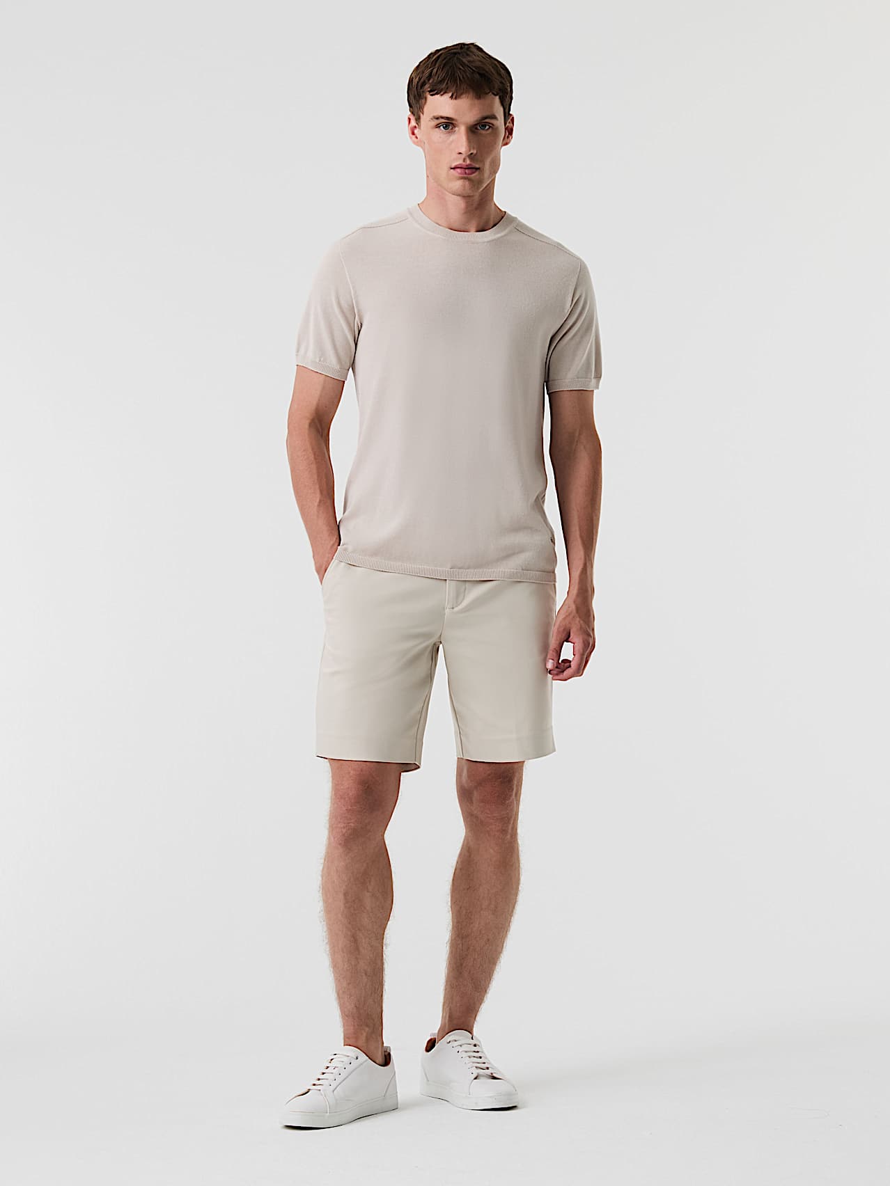 AlphaTauri | PELSH V1.Y9.01 | Pantaloncini in cotone elasticizzato in Stone for Uomo