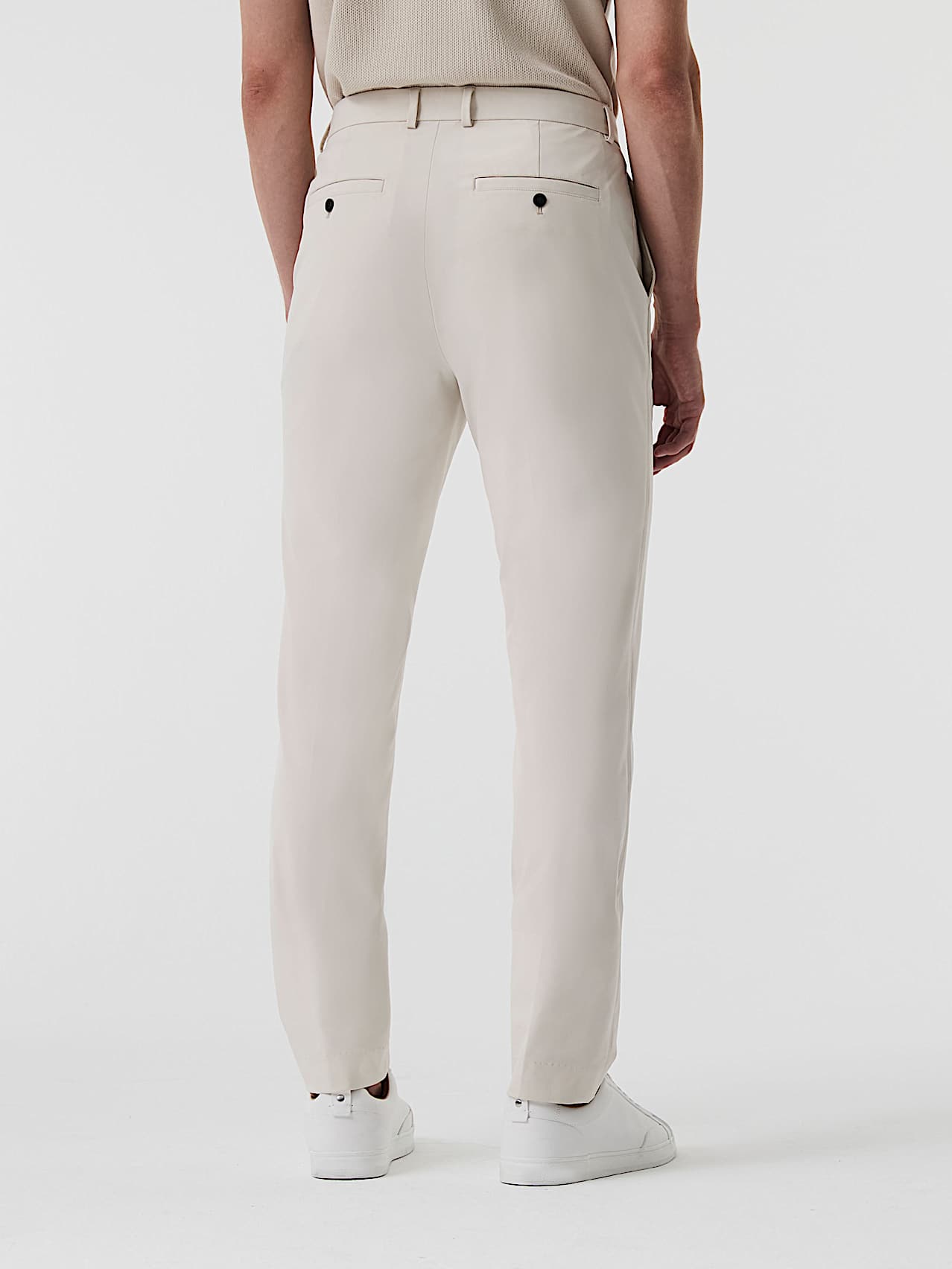 AlphaTauri | PADEN V2.Y9.01 | Pantaloni in cotone elasticizzato con piega in Stone for Uomo