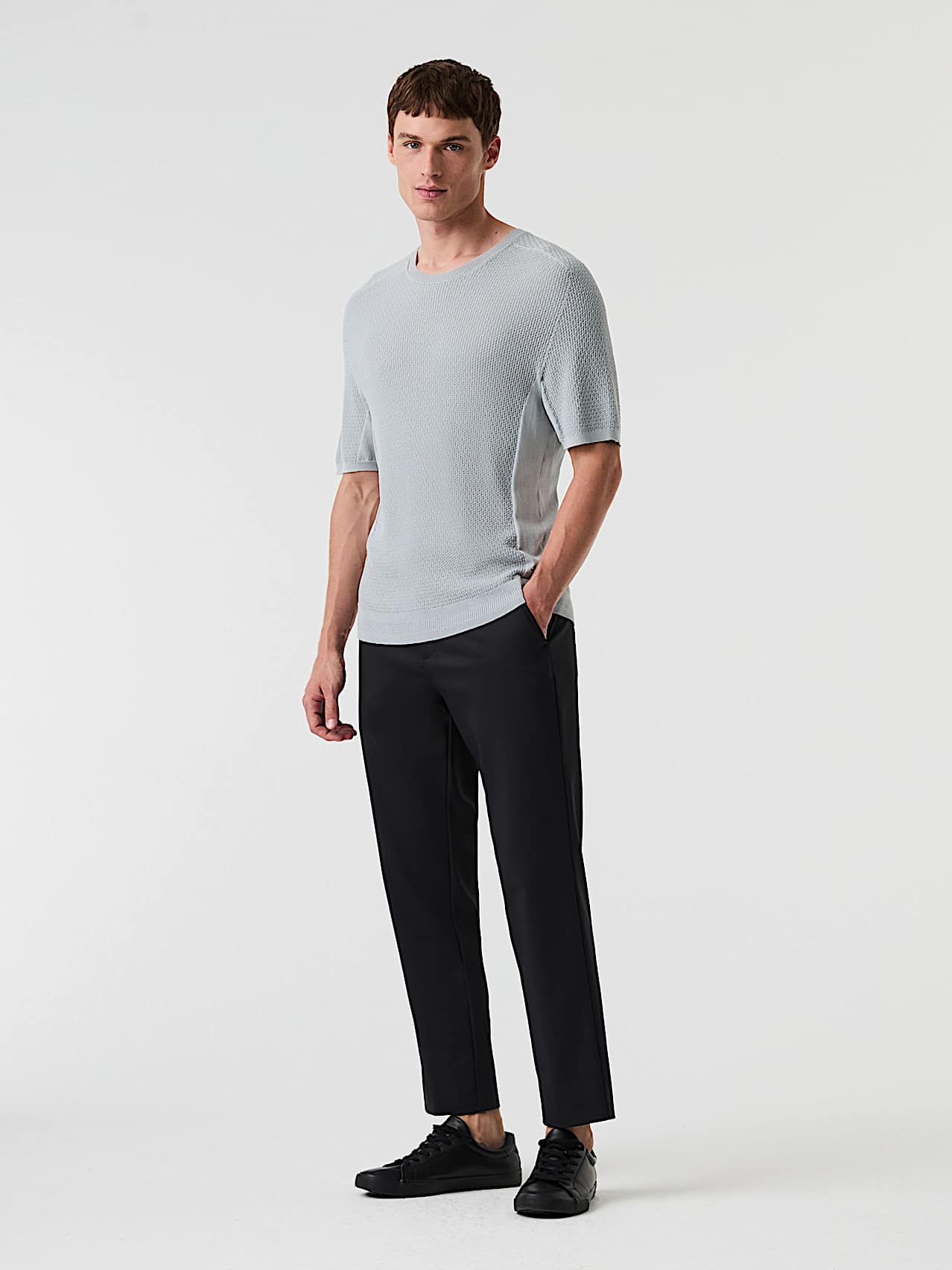 AlphaTauri | FOSOS V4.Y9.01 | T-shirt en maille de performance 3D sans coutures in Gris Moyen for Homme