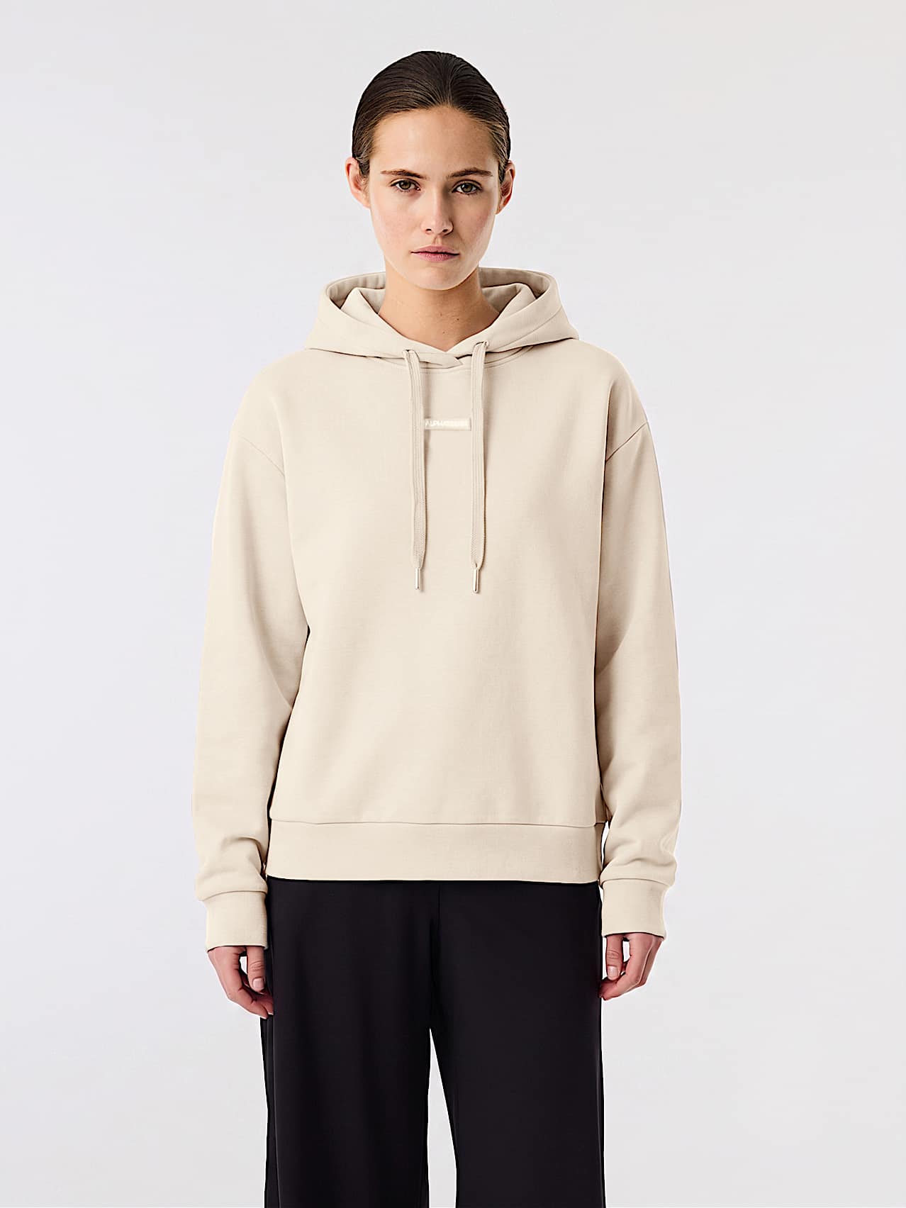AlphaTauri | SURI V1.Y9.02 | Felpa con cappuccio Interlock vestibilità comoda in Stone for Donna
