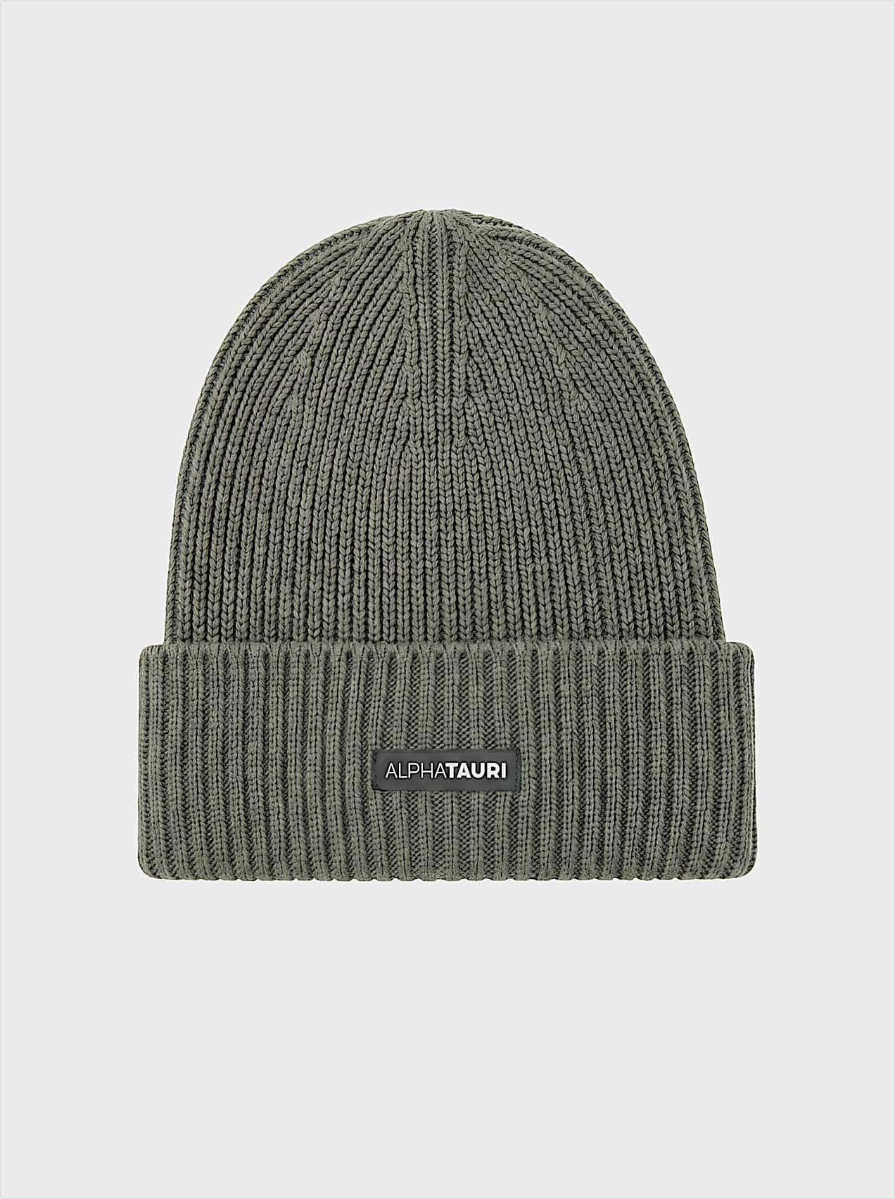 AlphaTauri | ARI V1.Y9.02  | Chunky Knitted Beanie in Dark Sage for Unisex