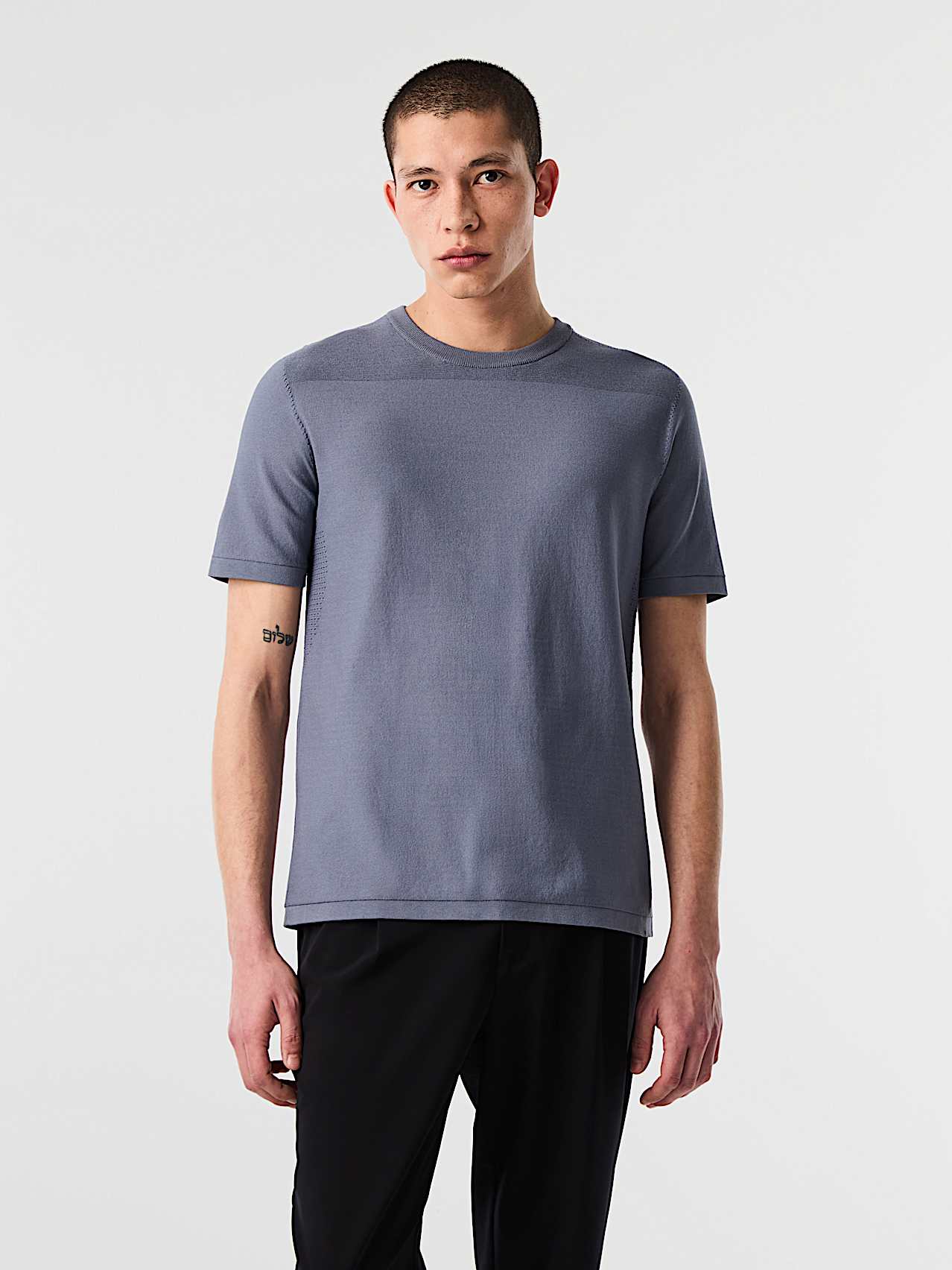 AlphaTauri | FOSOS V5.Y10.01 | 3D Performance Knit T-Shirt in Grey Blue für Herren