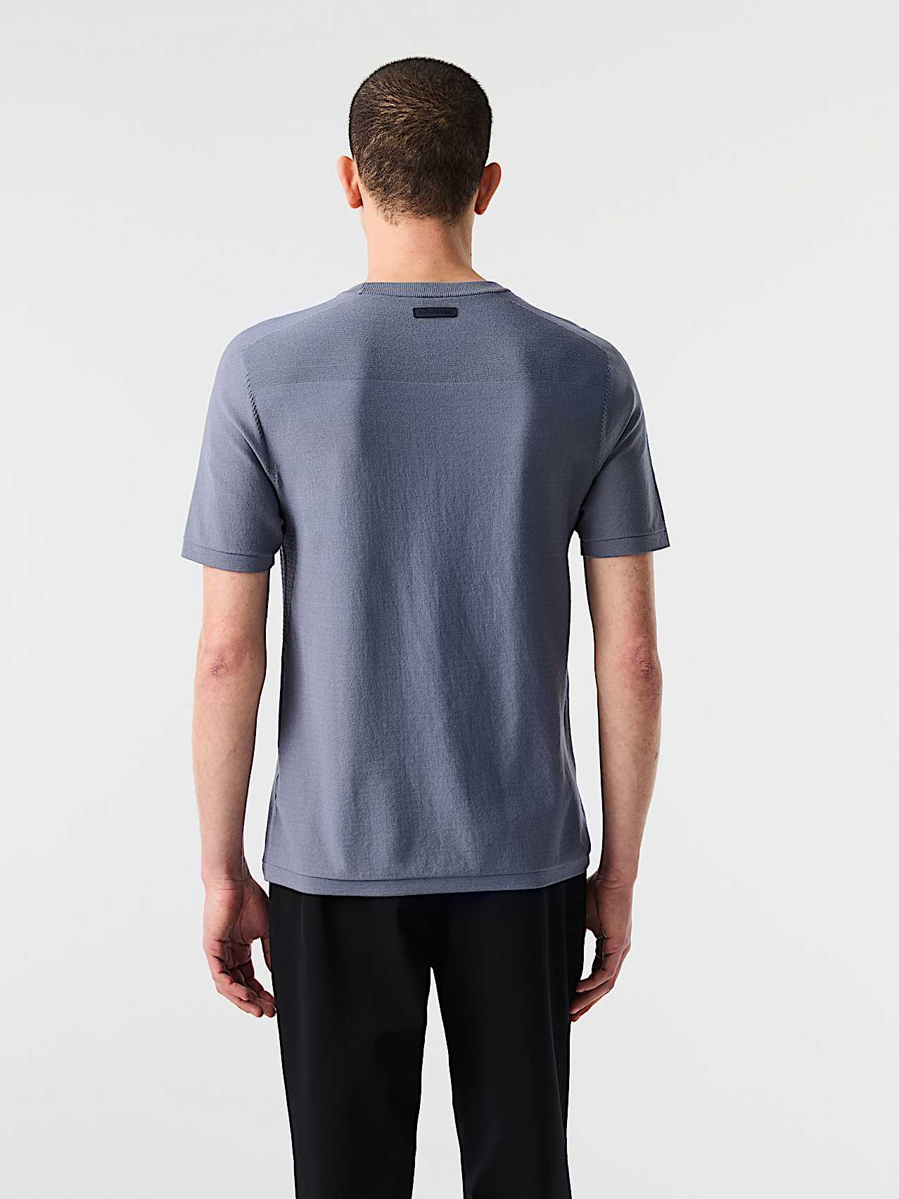 AlphaTauri | FOSOS V5.Y10.01 | 3D Performance Knit T-Shirt in Grey Blue für Herren