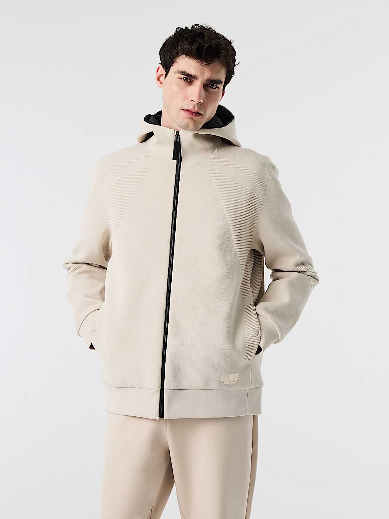 AlphaTauri | ODRIN V1.Y10.02 | Padded Knit Jacket in Stone for Men