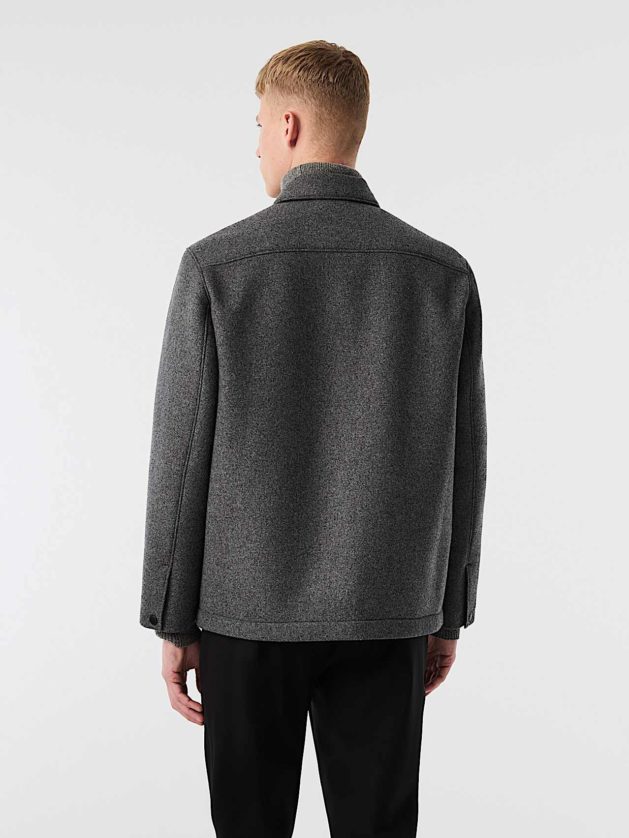 AlphaTauri | ORVILLE V1.Y10.02 | Sovracamicia in lana tecnica in Dark Grey Melange for Uomo