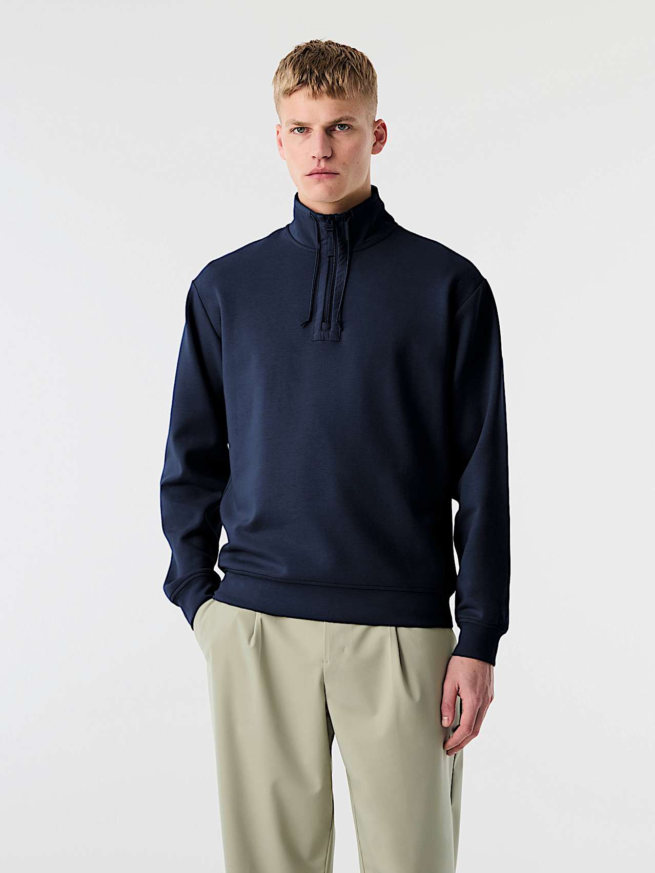 AlphaTauri | SYLVES V1.Y10.02 | Sudadera híbrida con media cremallera in Dark Navy for Hombre