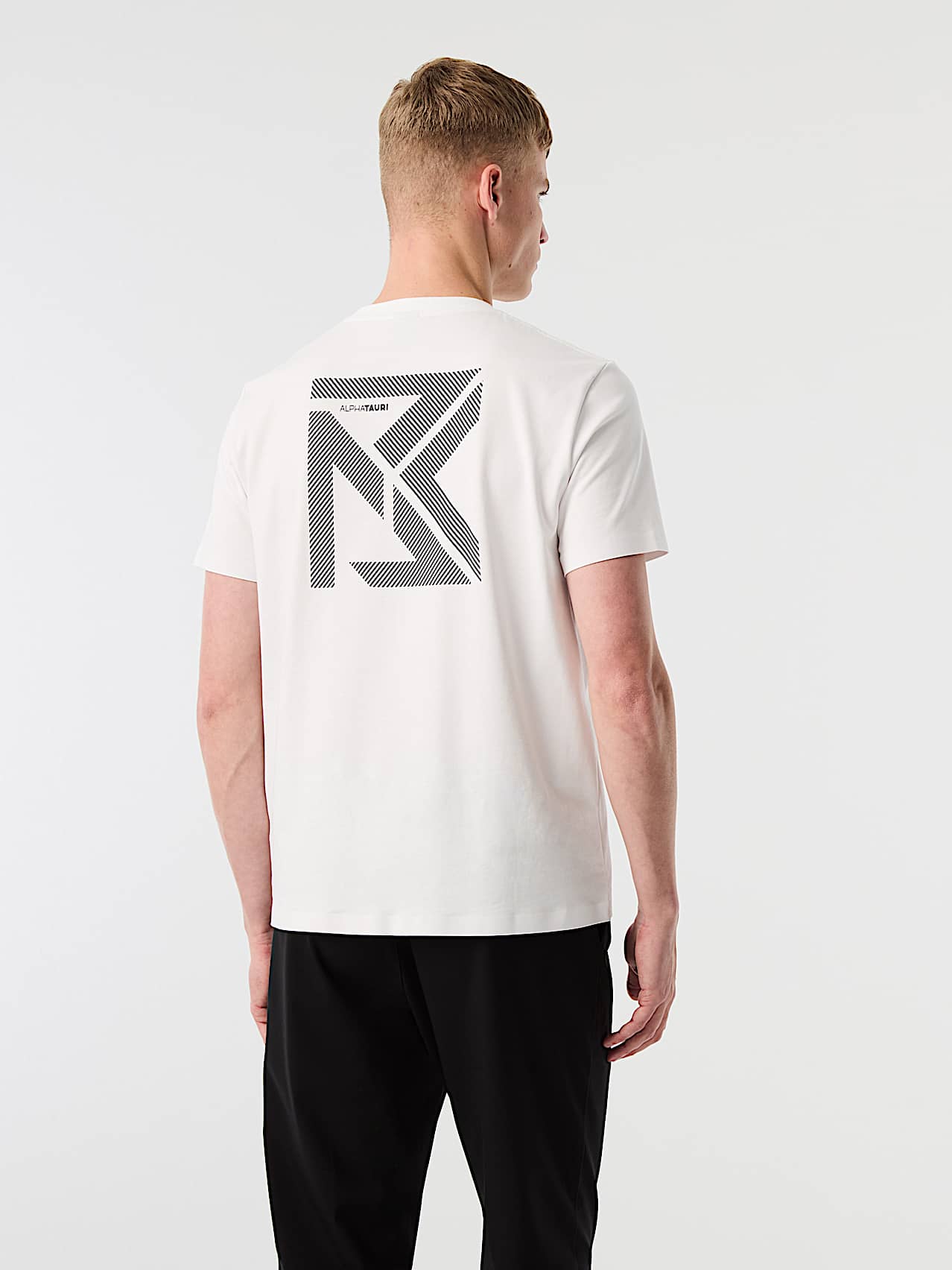 AlphaTauri | JOSSAL V1.Y10.02 | Organic Cotton T-Shirt with Backprint in White for Uomo