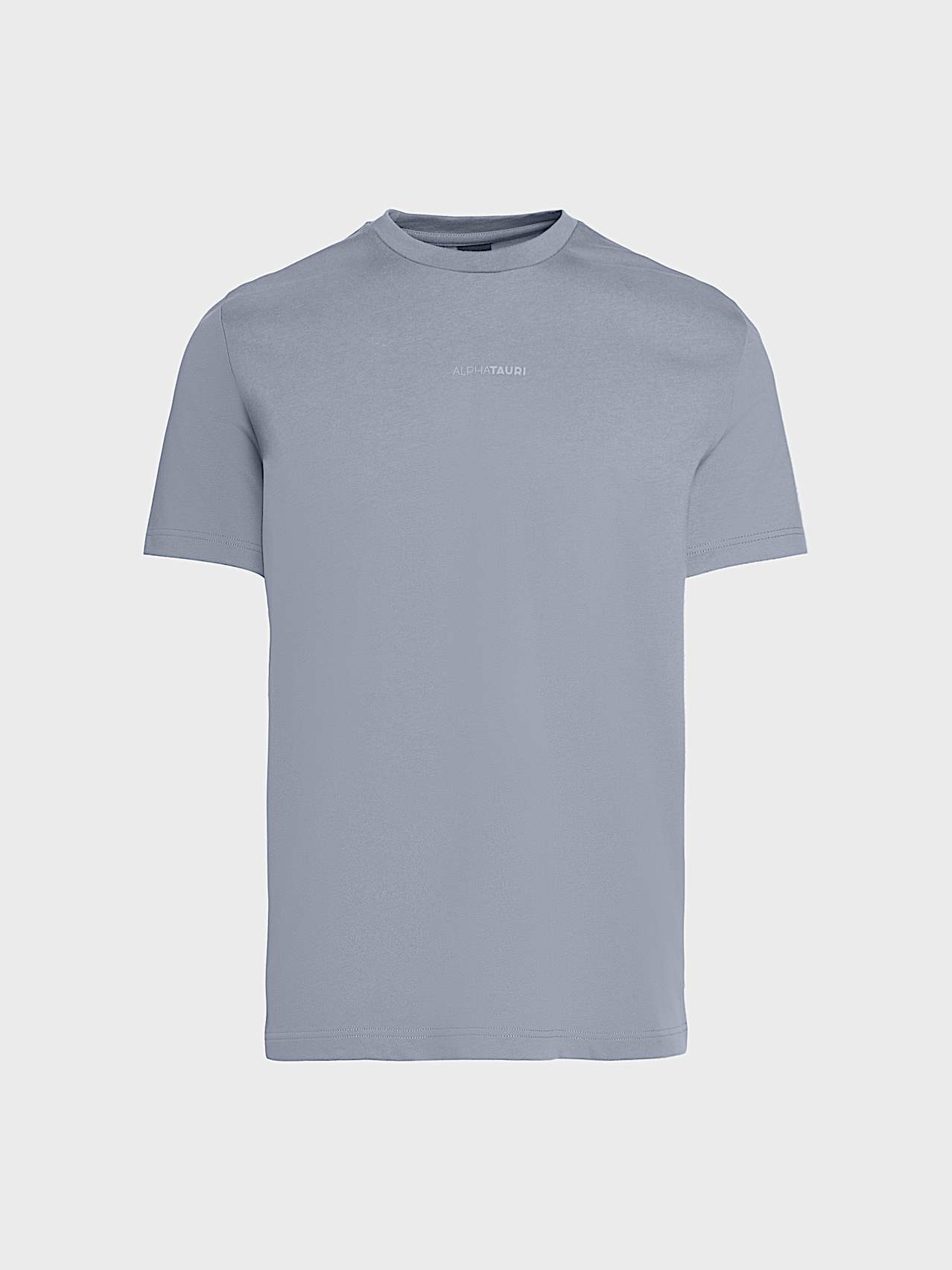 AlphaTauri | JOULON V1.Y10.02 | Organic Cotton T-Shirt with Logo Print in Graublau für Herren