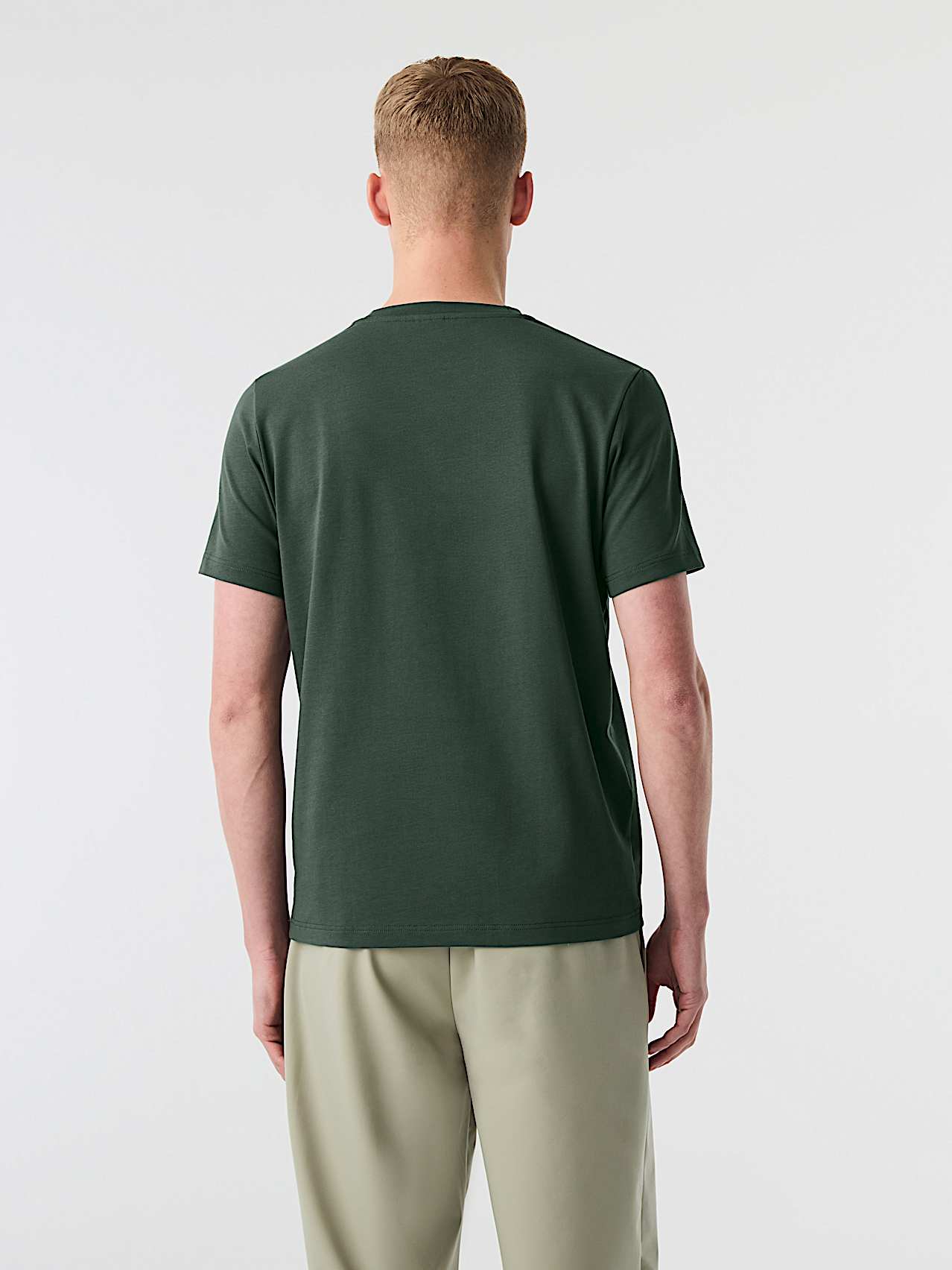 AlphaTauri | JOULON V1.Y10.02 | Organic Cotton T-Shirt with Logo Print in Dark Moss für Herren