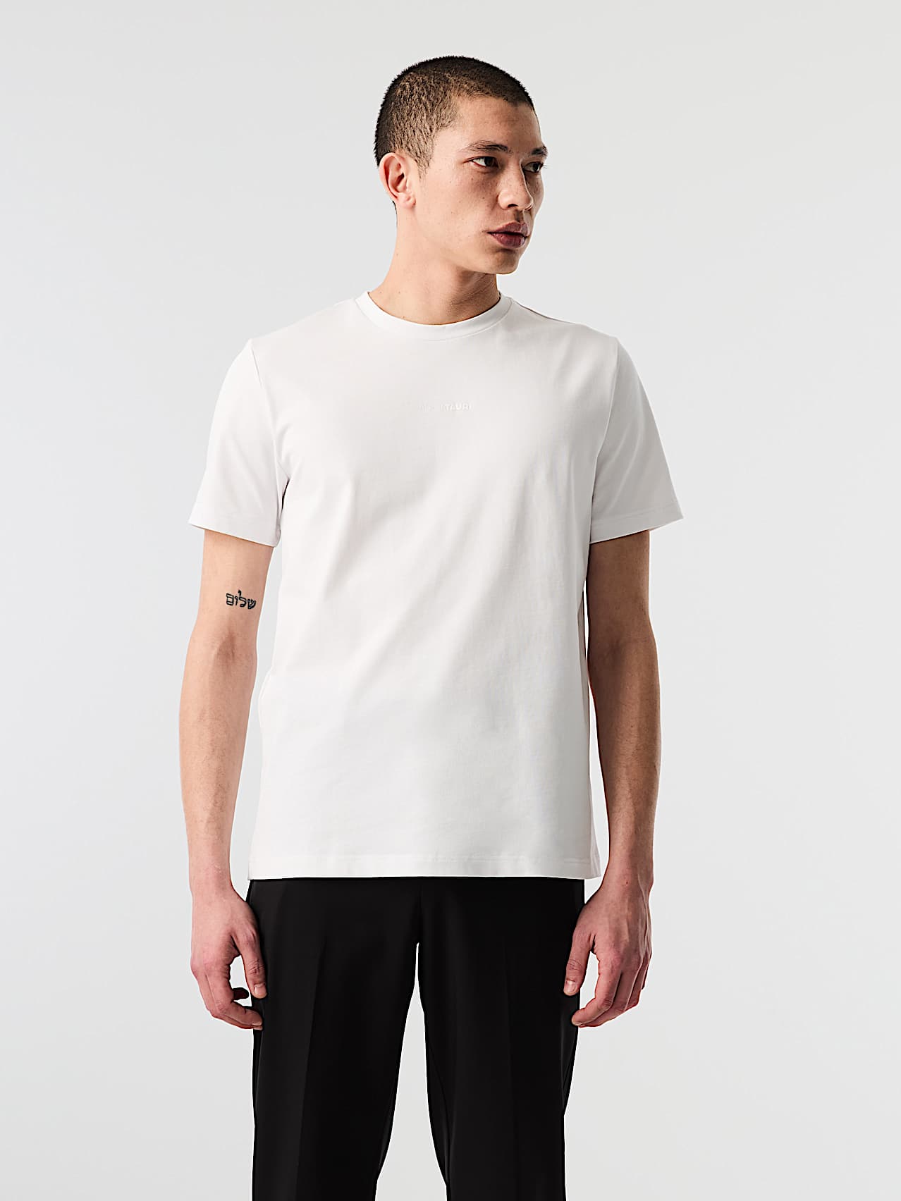 AlphaTauri | JOULON V1.Y10.02 | T-Shirt aus Bio-Baumwolle mit Logo-Print in White für Herren
