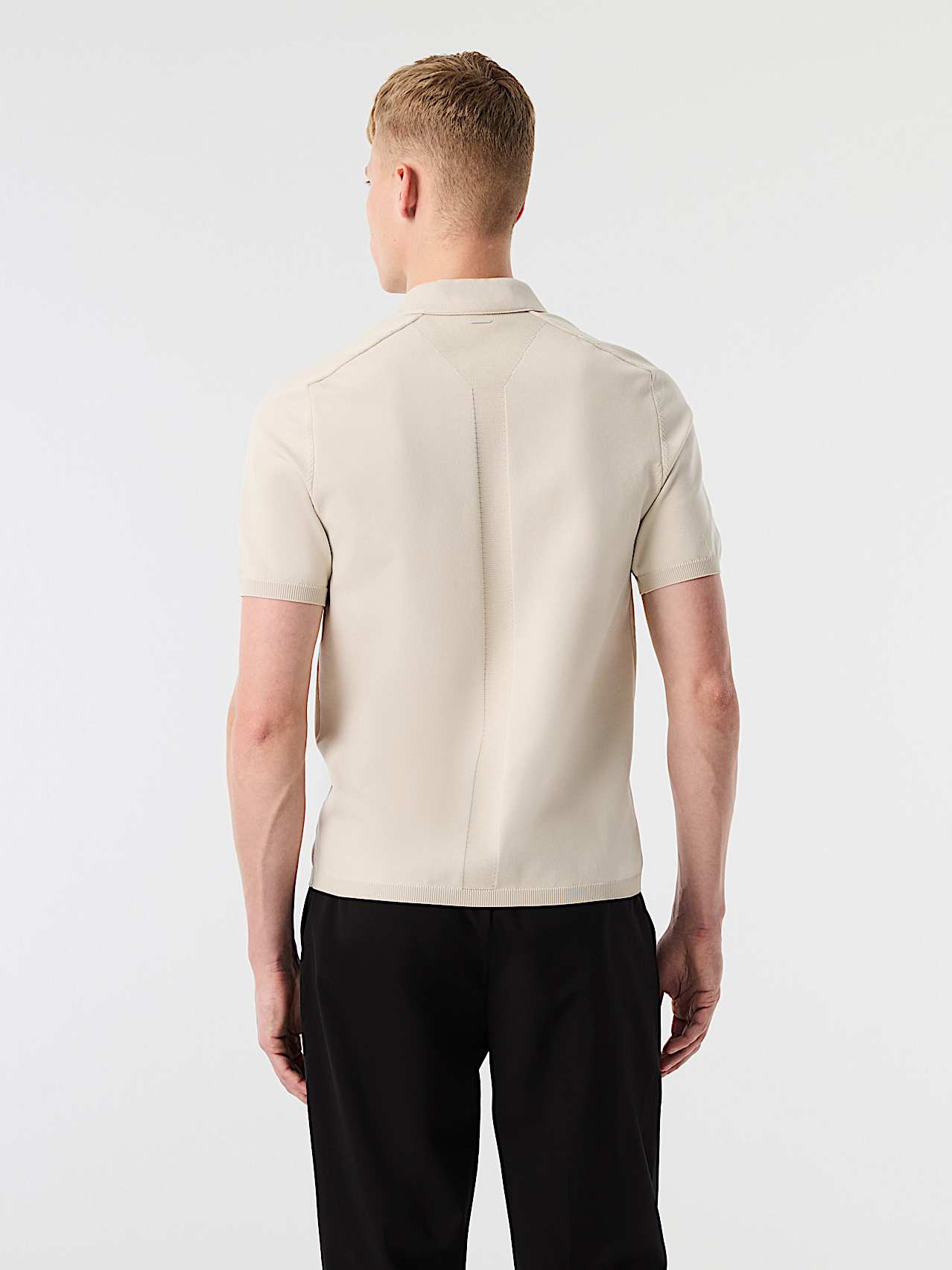AlphaTauri | FLYON V1.Y10.02 | Knit Polo Shirt in Stone for Homme