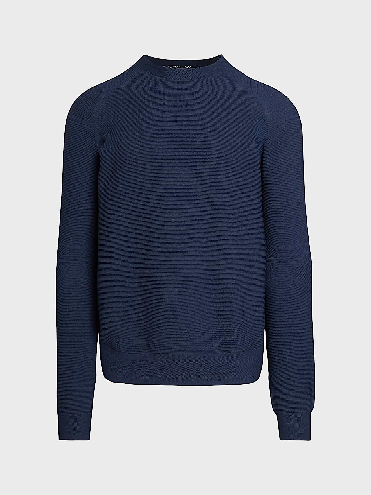 AlphaTauri | FOSOP V5.Y10.02 | Seamless 3D Performance Knit Crewneck Sweater in Dark Navy for Uomo