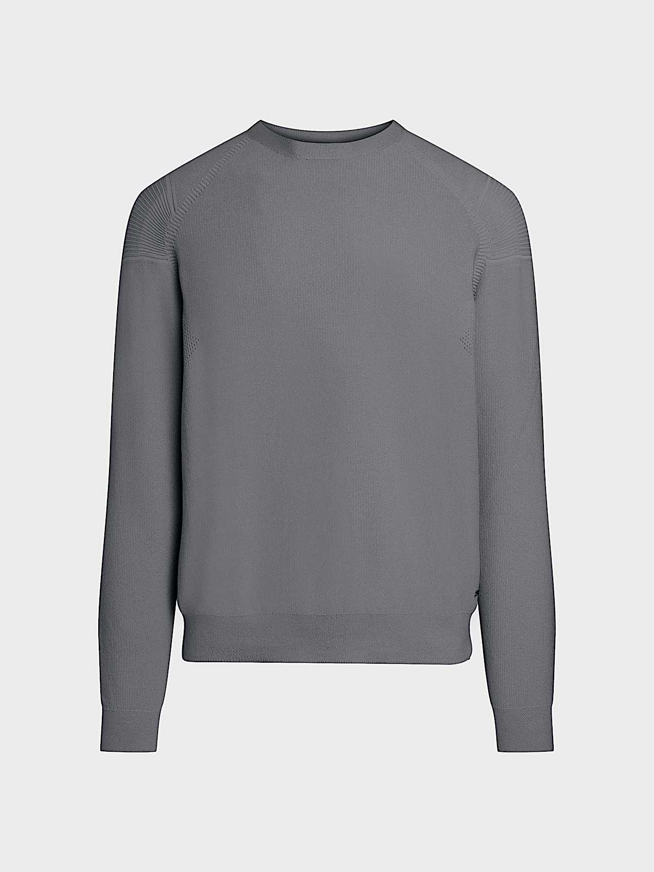 AlphaTauri | FOSOP V5.Y10.02 | Seamless 3D Performance Knit Crewneck Sweater in Dark Moss for Uomo