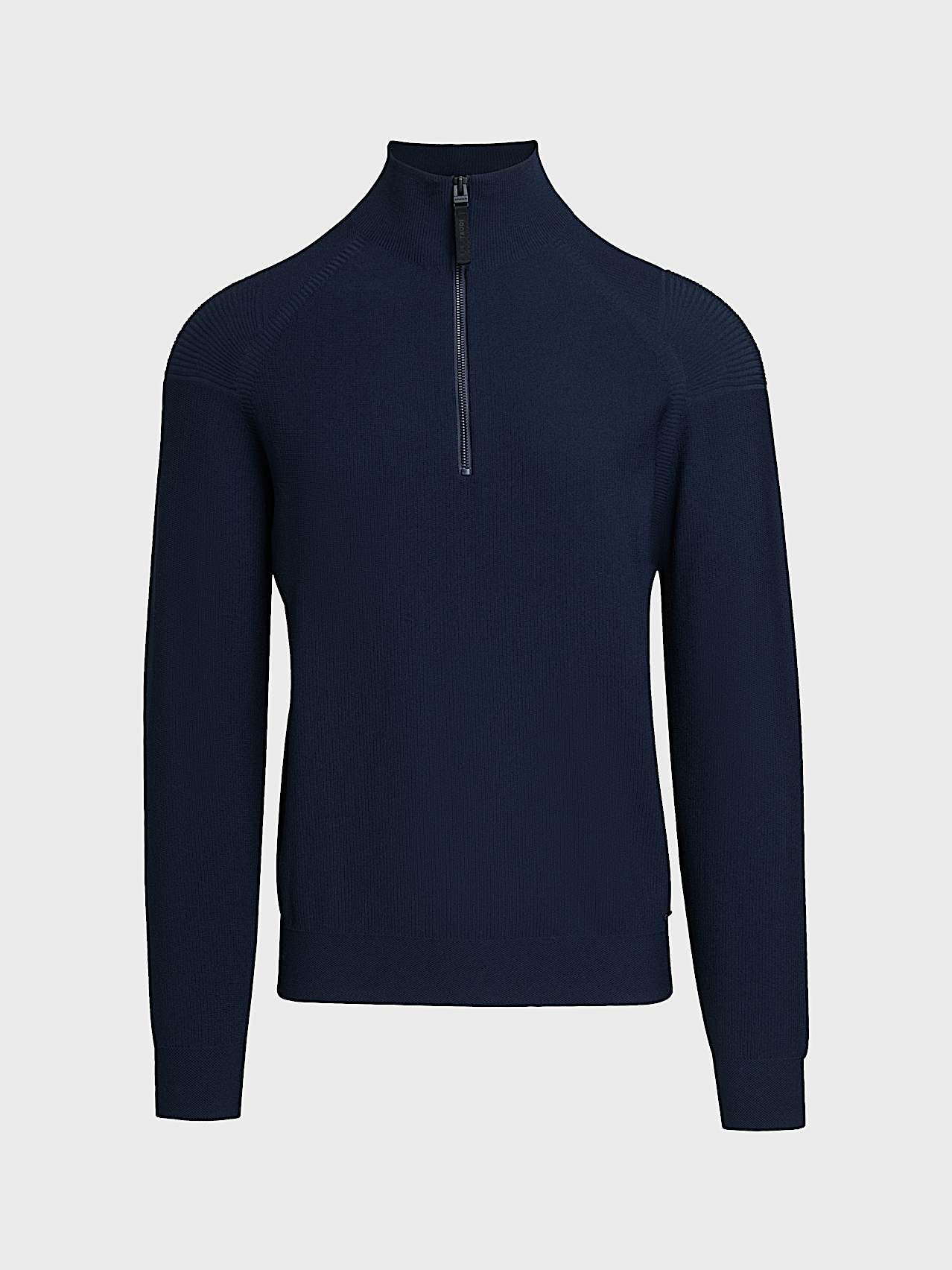 AlphaTauri | FROST V2.Y10.02 | Seamless 3D Knit Half-Zip Sweater in Dark Navy for Uomo