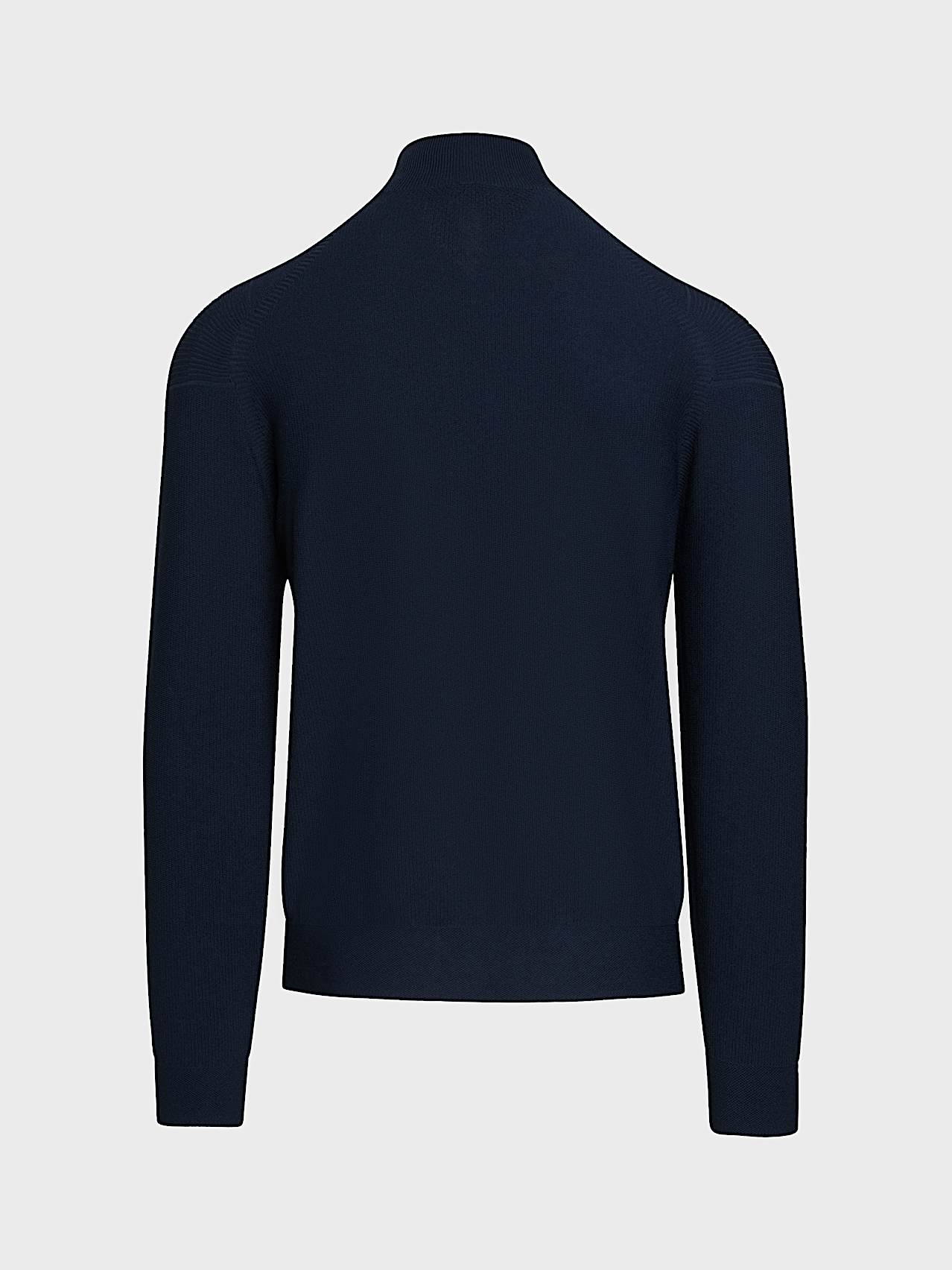 AlphaTauri | FROST V2.Y10.02 | Seamless 3D Knit Half-Zip Sweater in Dark Navy for Uomo