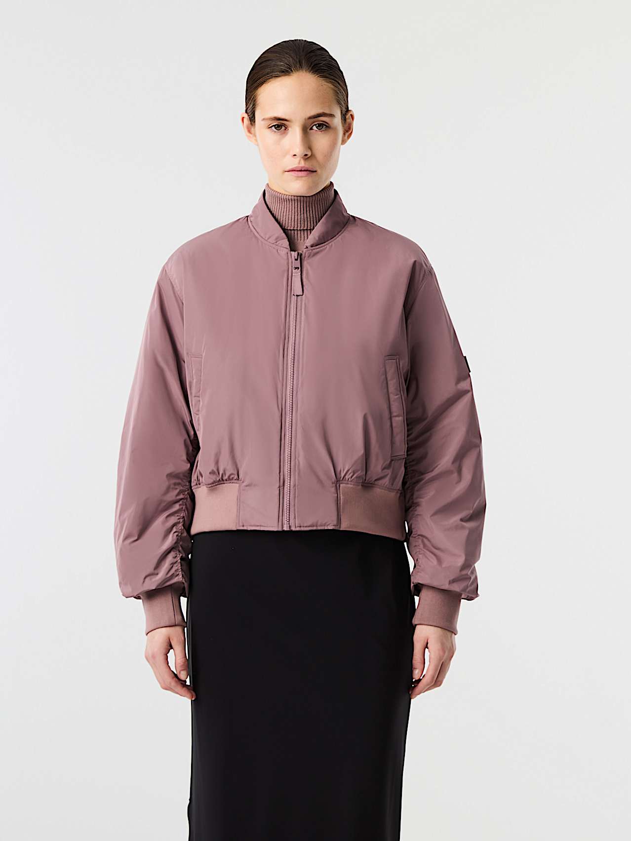 AlphaTauri | OALERMO V1.Y10.02 | Water-repellent Lightly Padded Bomber Jacket in Dark Rosewood für Damen