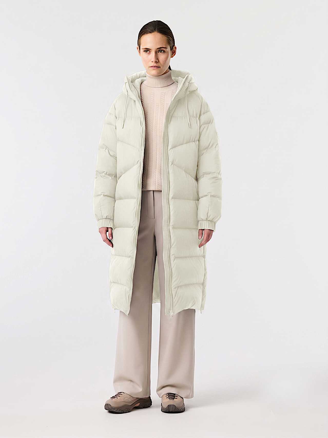 AlphaTauri | OMINI V1.Y10.02 | Water-repellent Ultra-light Padded Coat in Stone for Women