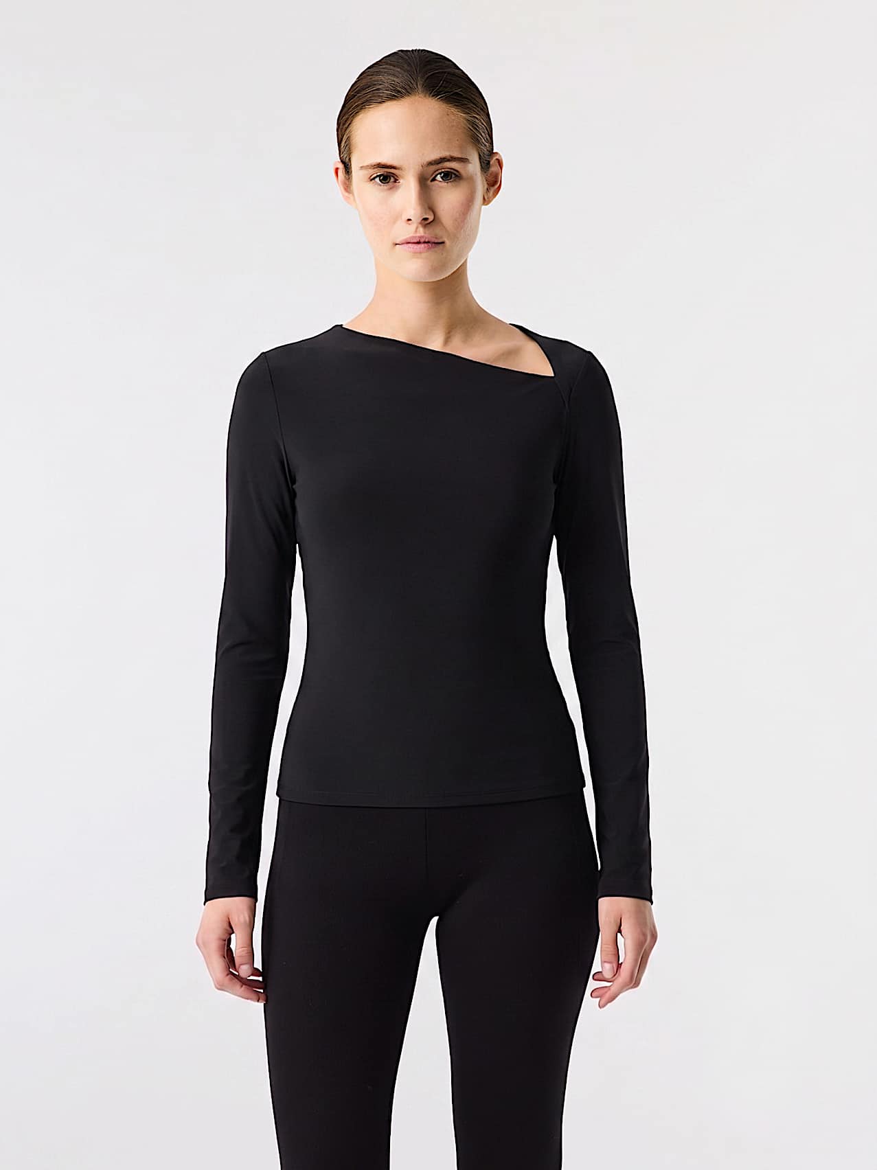 AlphaTauri | JESARO V1.Y10.02 | Power Stretch Jersey Longsleeve with Cut-Out Detail in Black for Donna