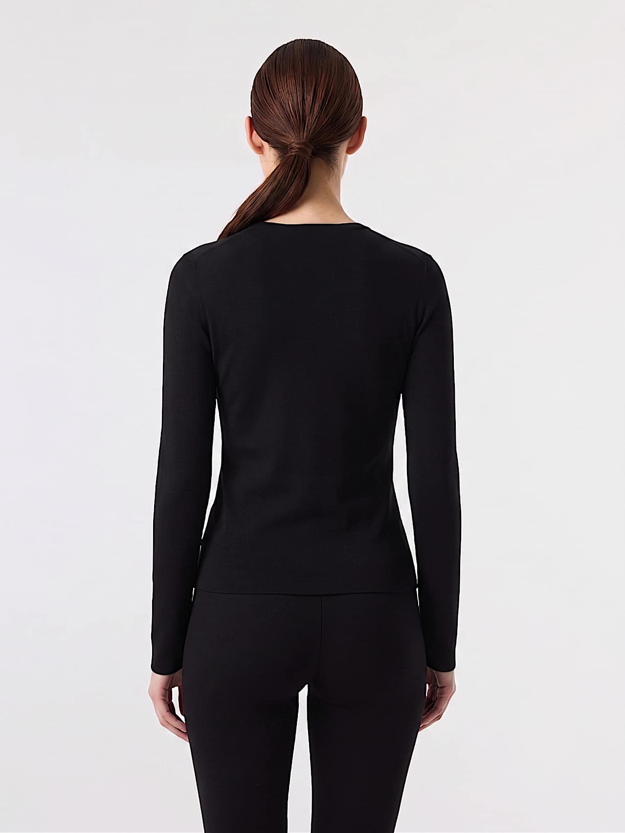 AlphaTauri | JESARO V1.Y10.02 | Power Stretch Jersey Longsleeve with Cut-Out Detail in Black for Donna
