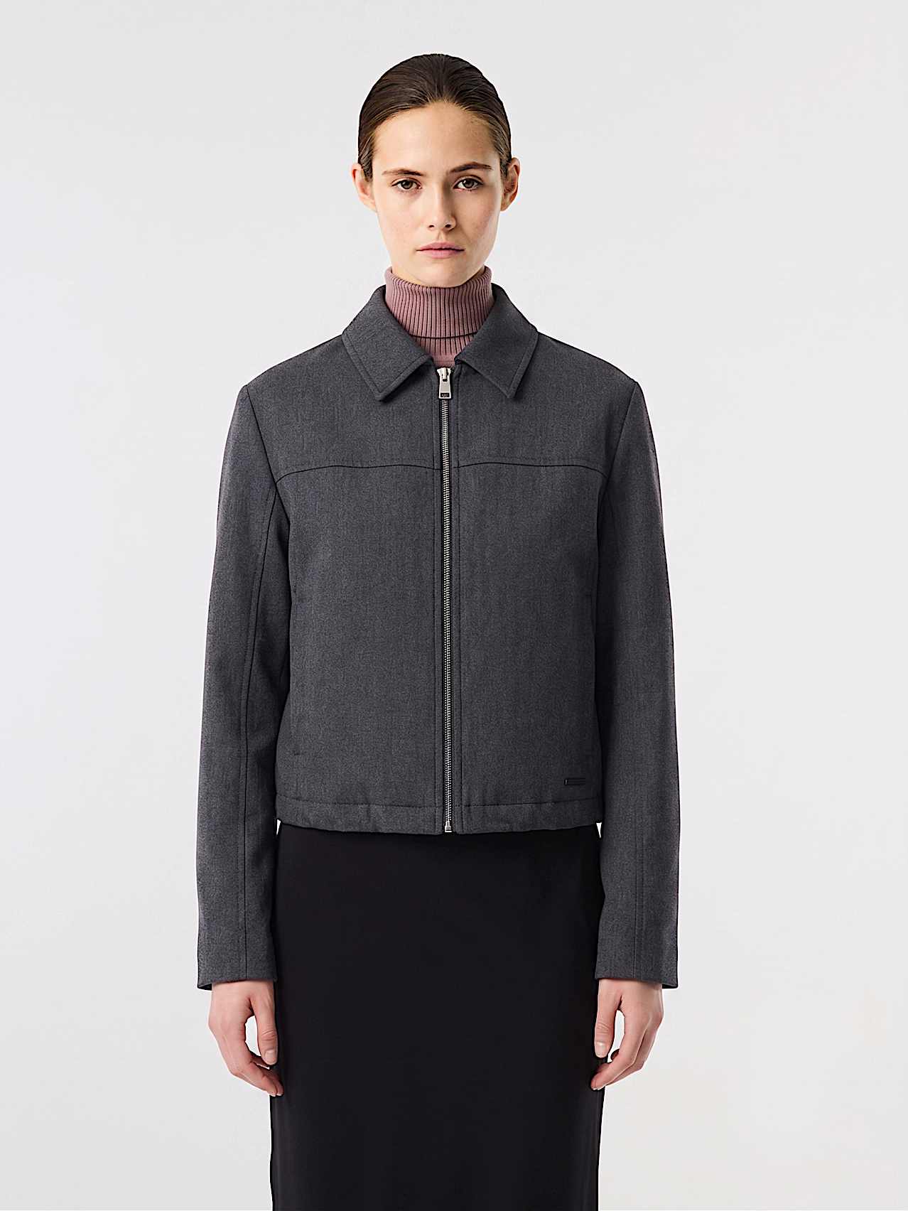 AlphaTauri | WALERNO V1.Y10.02 | Wool Tech Jacket in Dark Grey Melange for Women